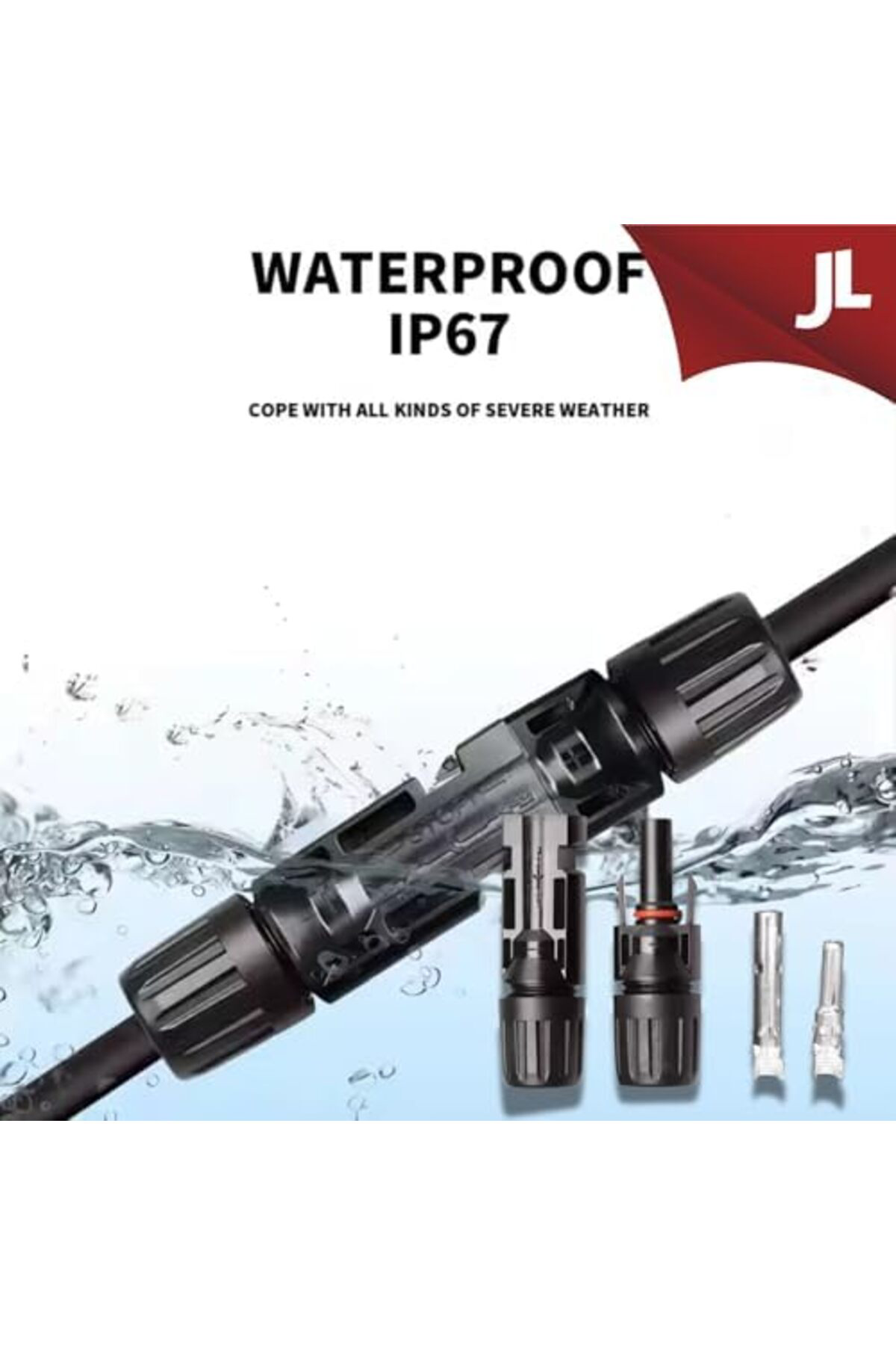 LuxShoping JL SS04 Fotovoltaik Güneş Paneli Konnektör Seti 1000V 