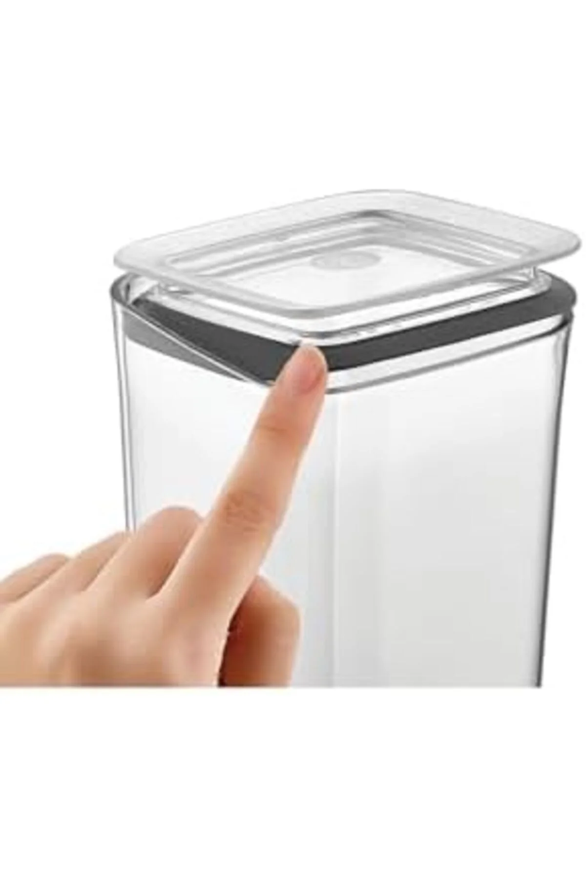 LuxShoping Kare Saklama Kabı 3 X 2 Litre, Şeffaf 1142128 LuxShoping Kare Saklama Kabı 3 X 2 Litre, Şeffaf 1142128