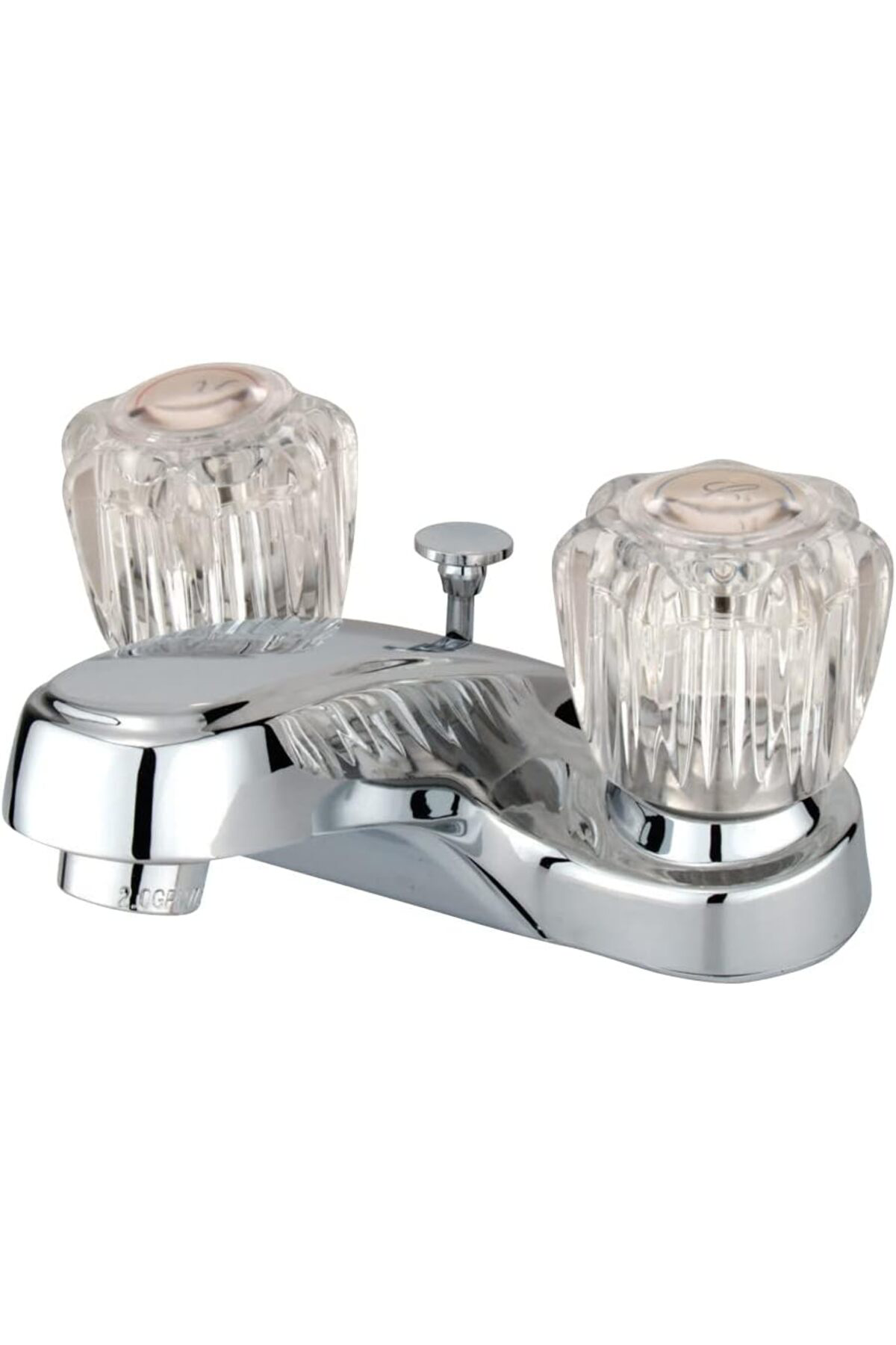 LuxShoping KB161 Amerikan İkiz Akrilik Saplı 4 İnç Musluk, Parlak