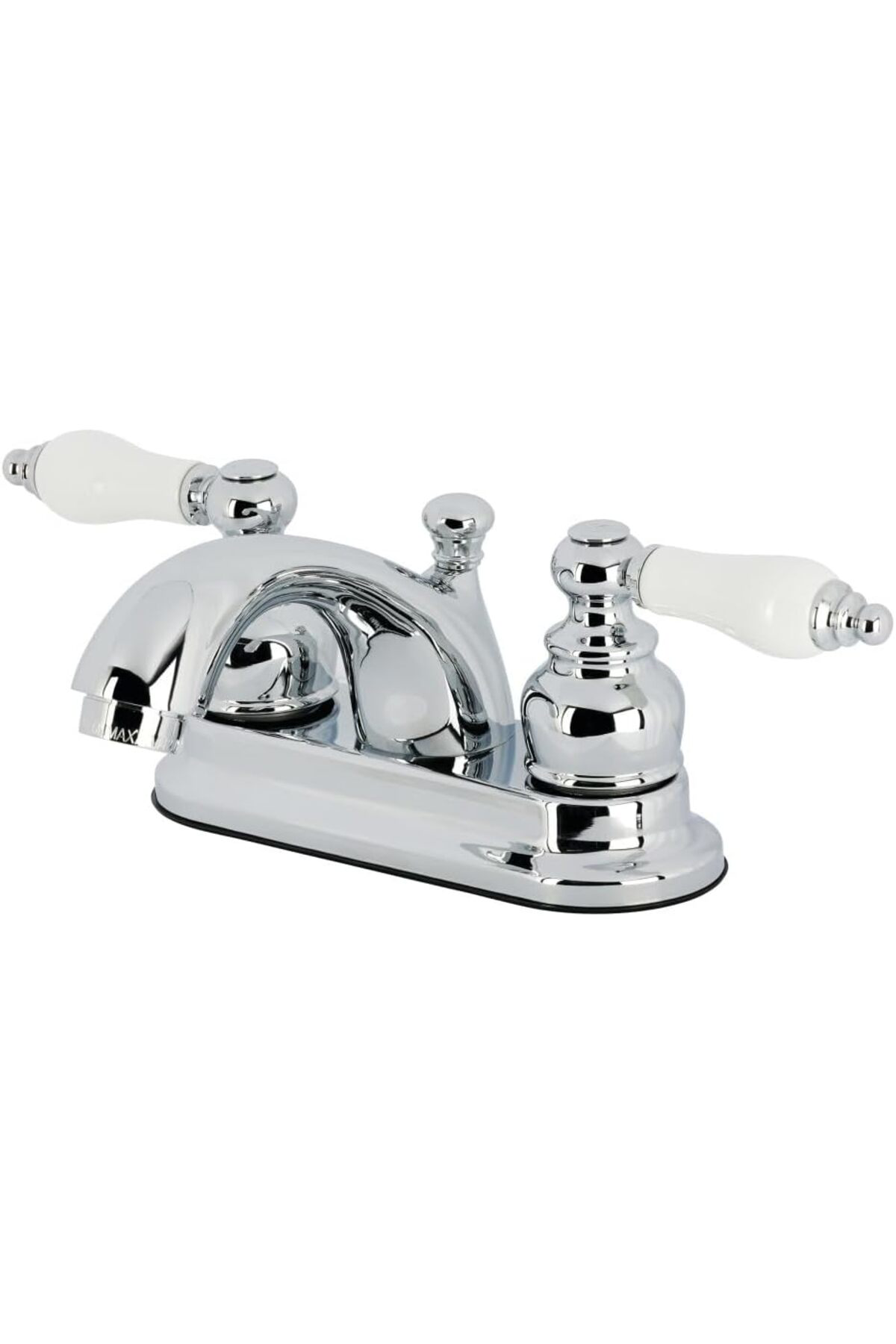 LuxShoping KB2601PL 4 İnç Lavabo Bataryası, Porselen Kol Saplı Pa
