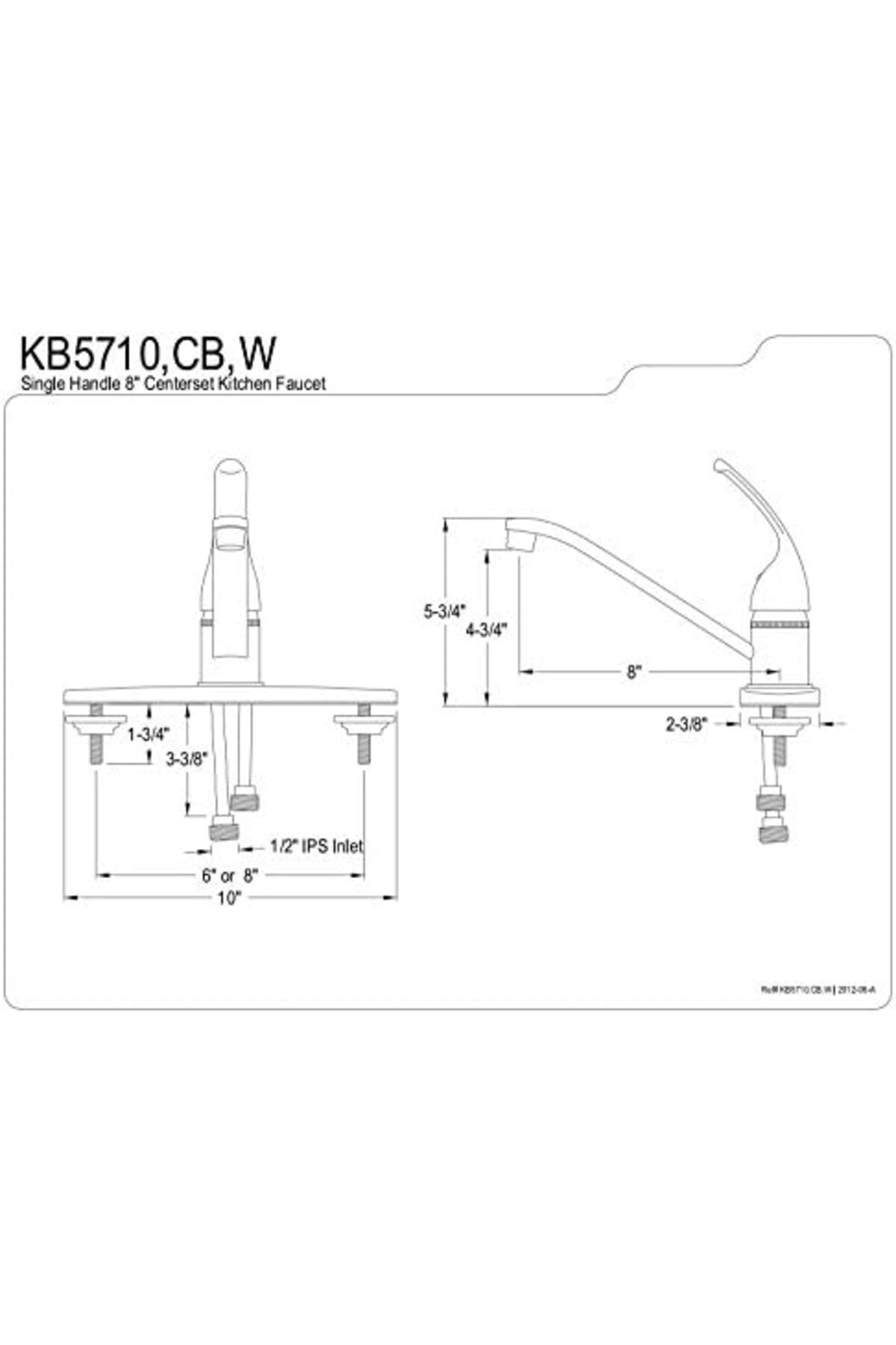 LuxShoping KB5710 Chatham Tek Kollu Saplı Mutfak Musluğu, Püskürt