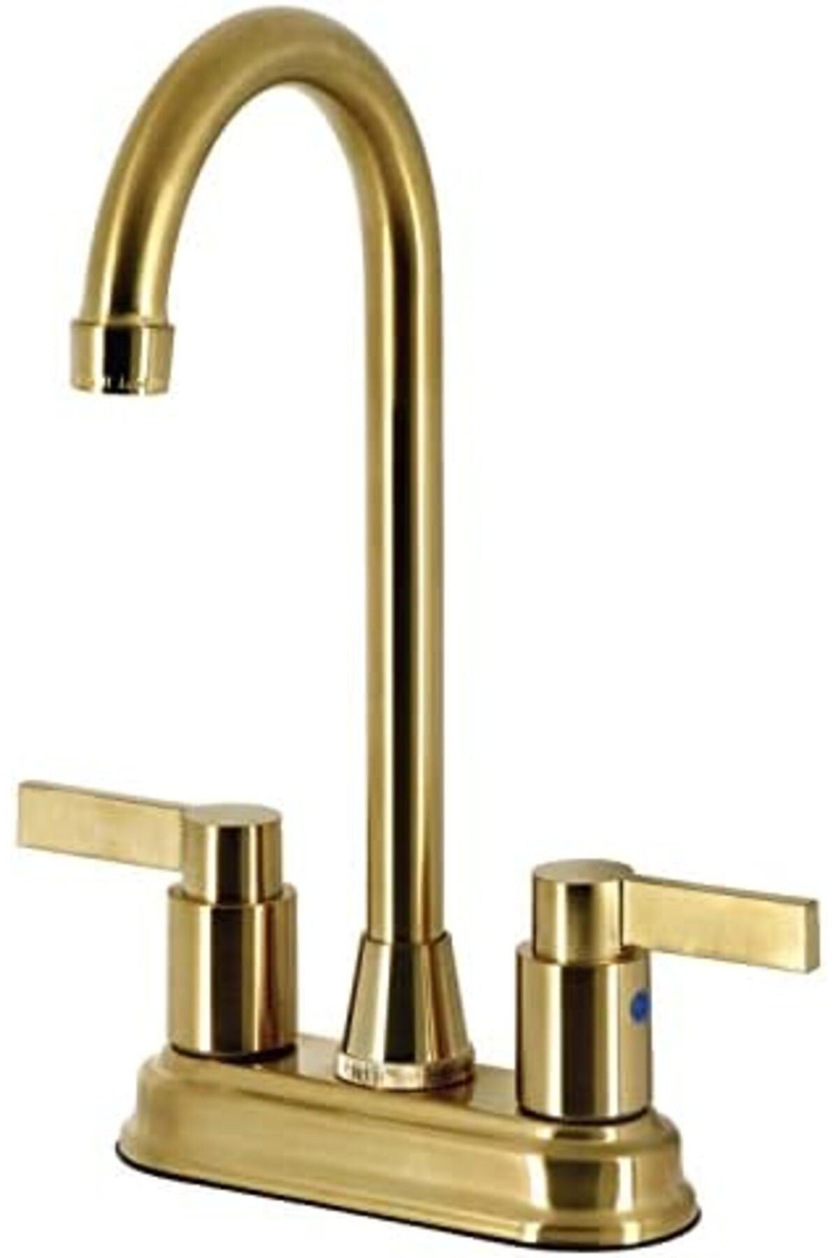 LuxShoping KB8497NDL NuvoFusion 4 " Bar Musluk, Fırçalanmış Pirin