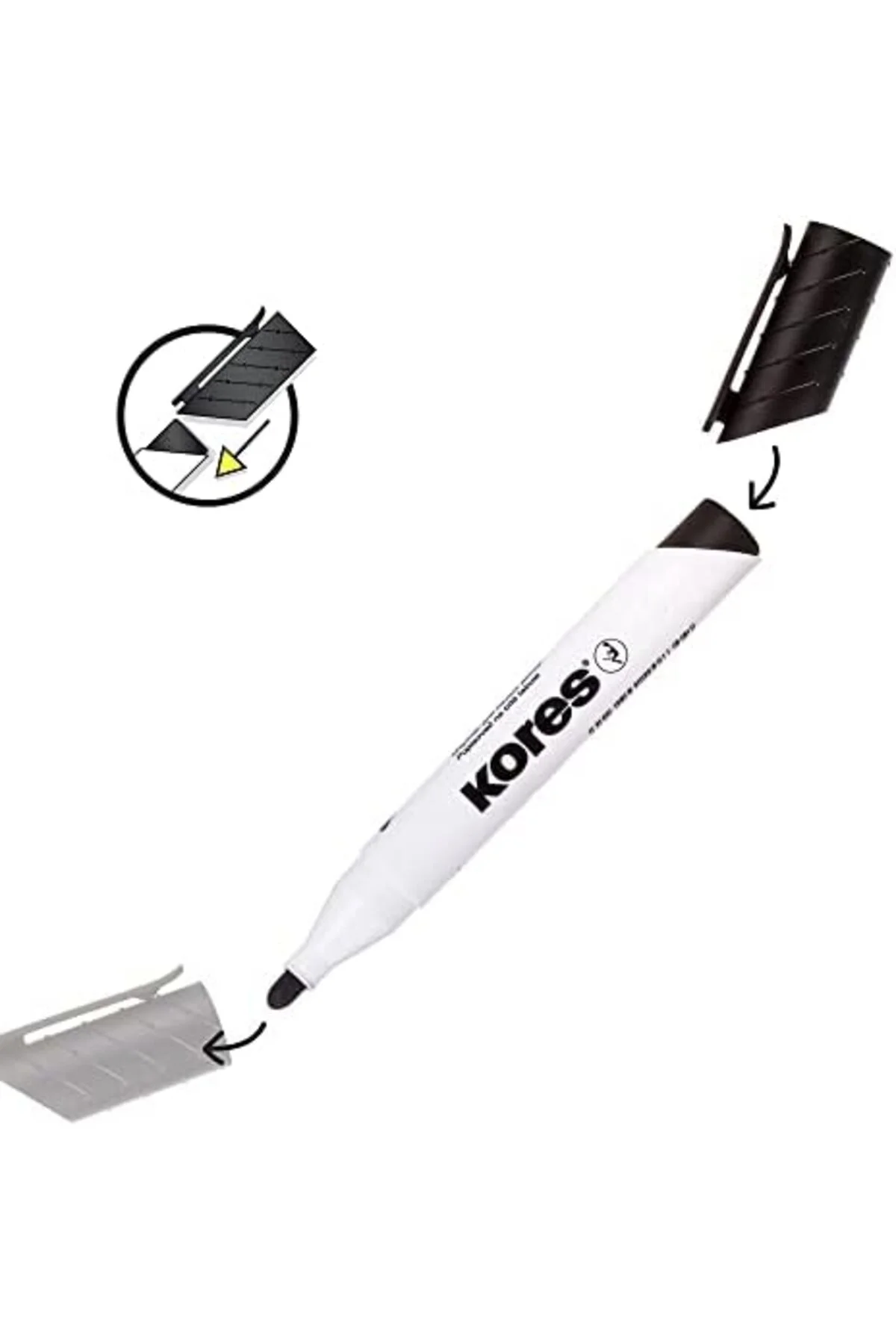 LuxShoping kolay kuruyan tahta Marker Set ile yuvarlak uçlu, 3 mm