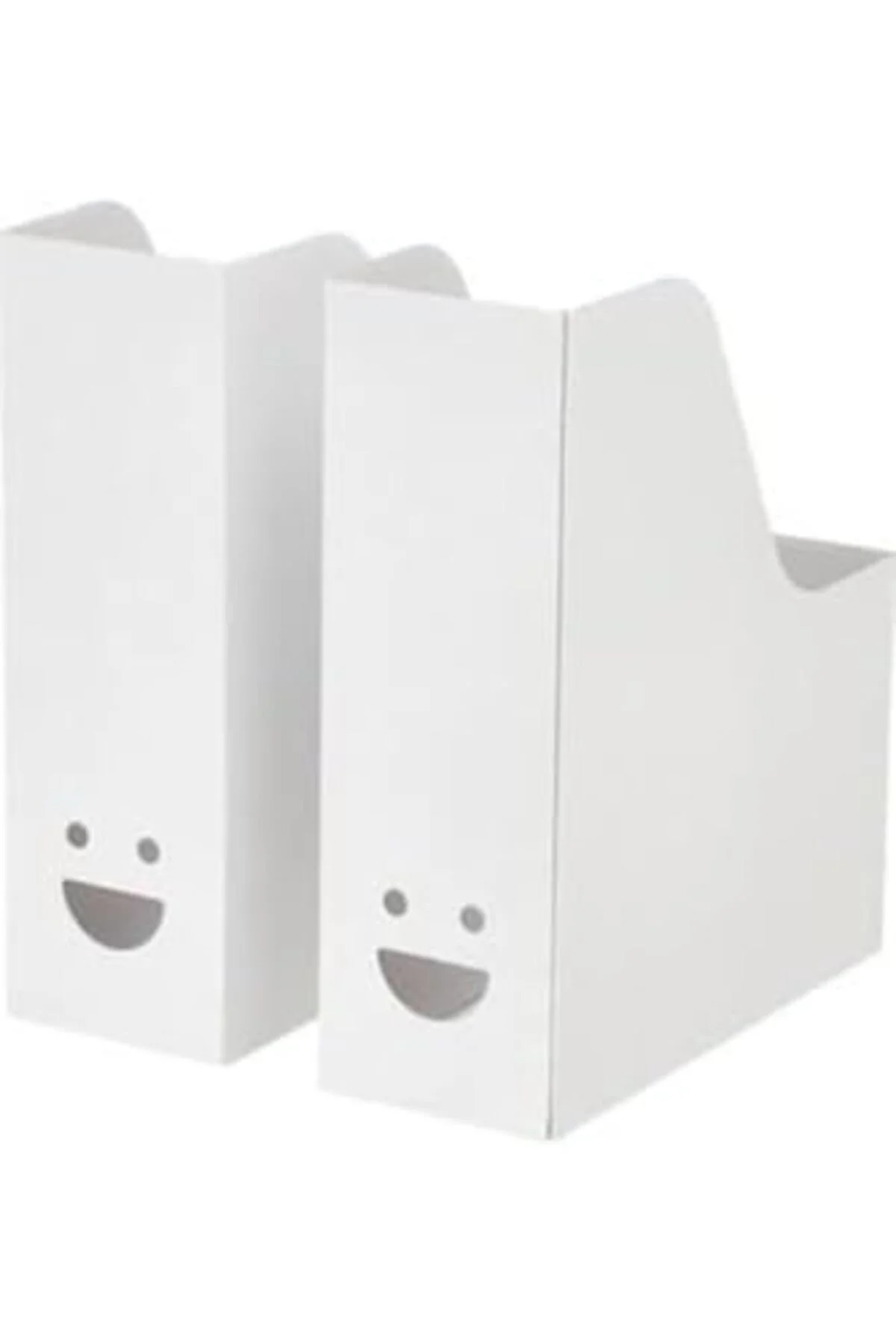 LuxShoping Kolix Dergi Dosyası Seti Karton Klasör Gülen Yüz Beyaz