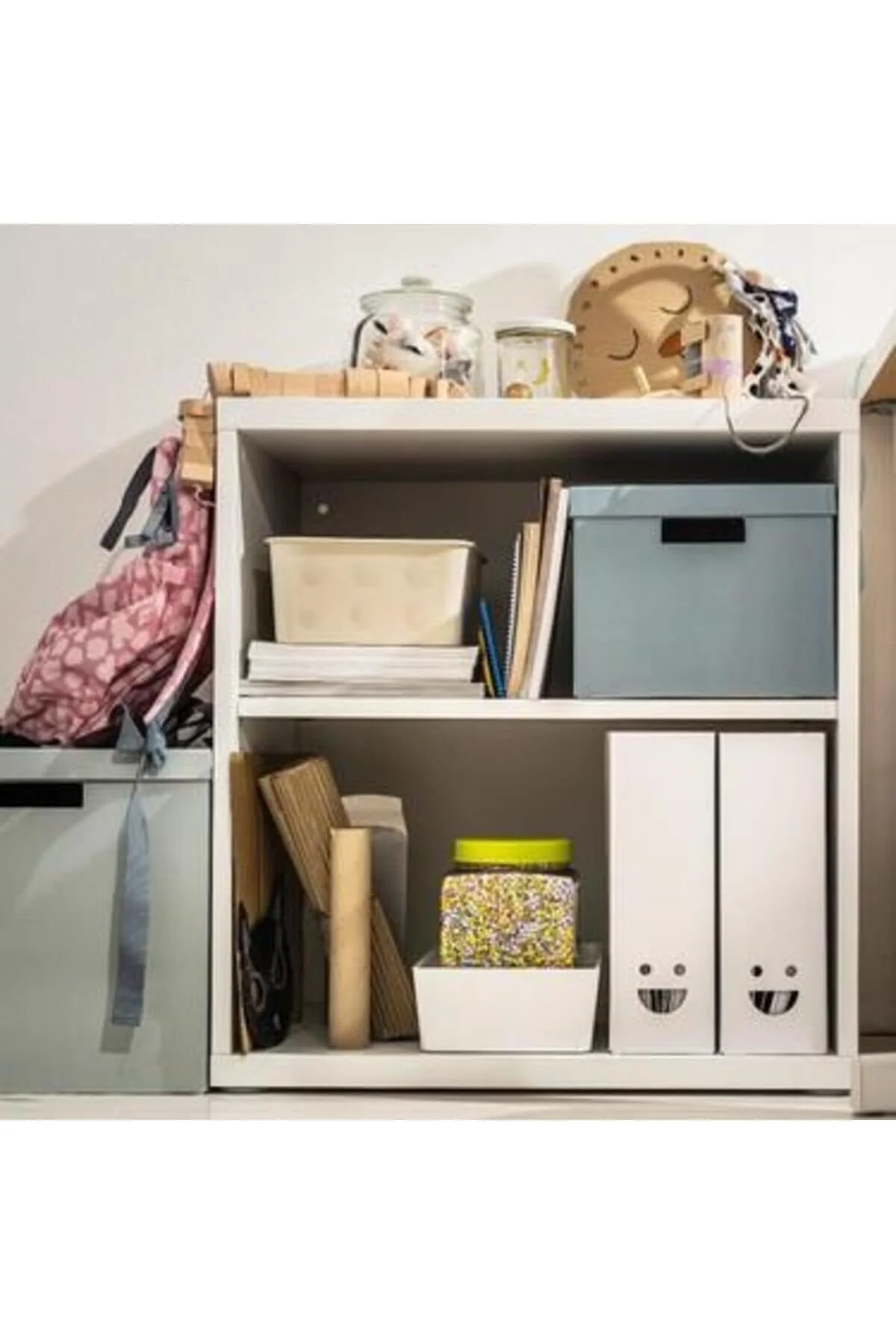 LuxShoping Kolix Dergi Dosyası Seti Karton Klasör Gülen Yüz Beyaz