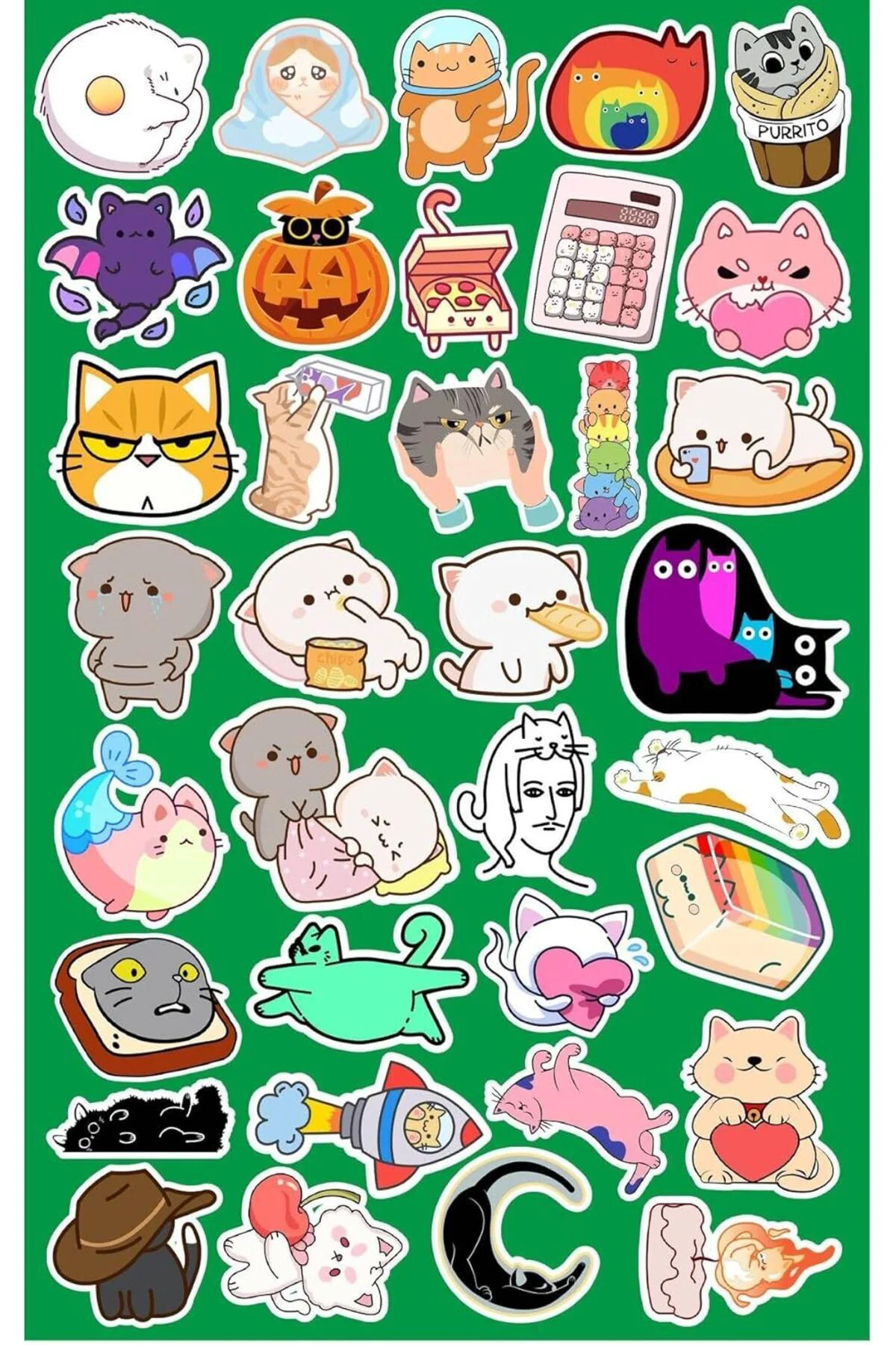 LuxShoping Komik Cats Seri 3 Telefon Laptop Notebook Tablet Defte