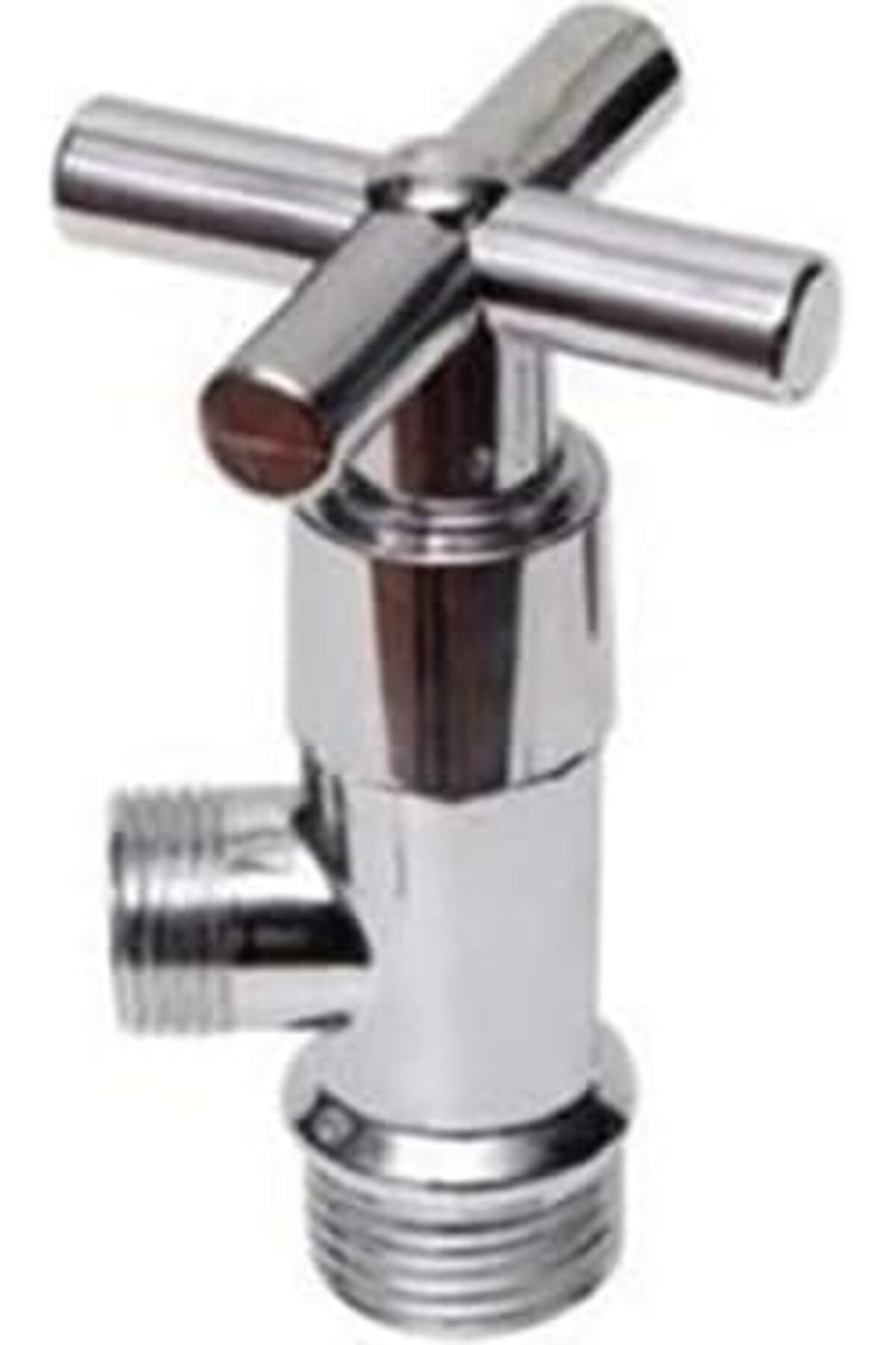 LuxShoping Krom Kaplama Metal Taharet Musluğu, Kollu Ara Musluk,