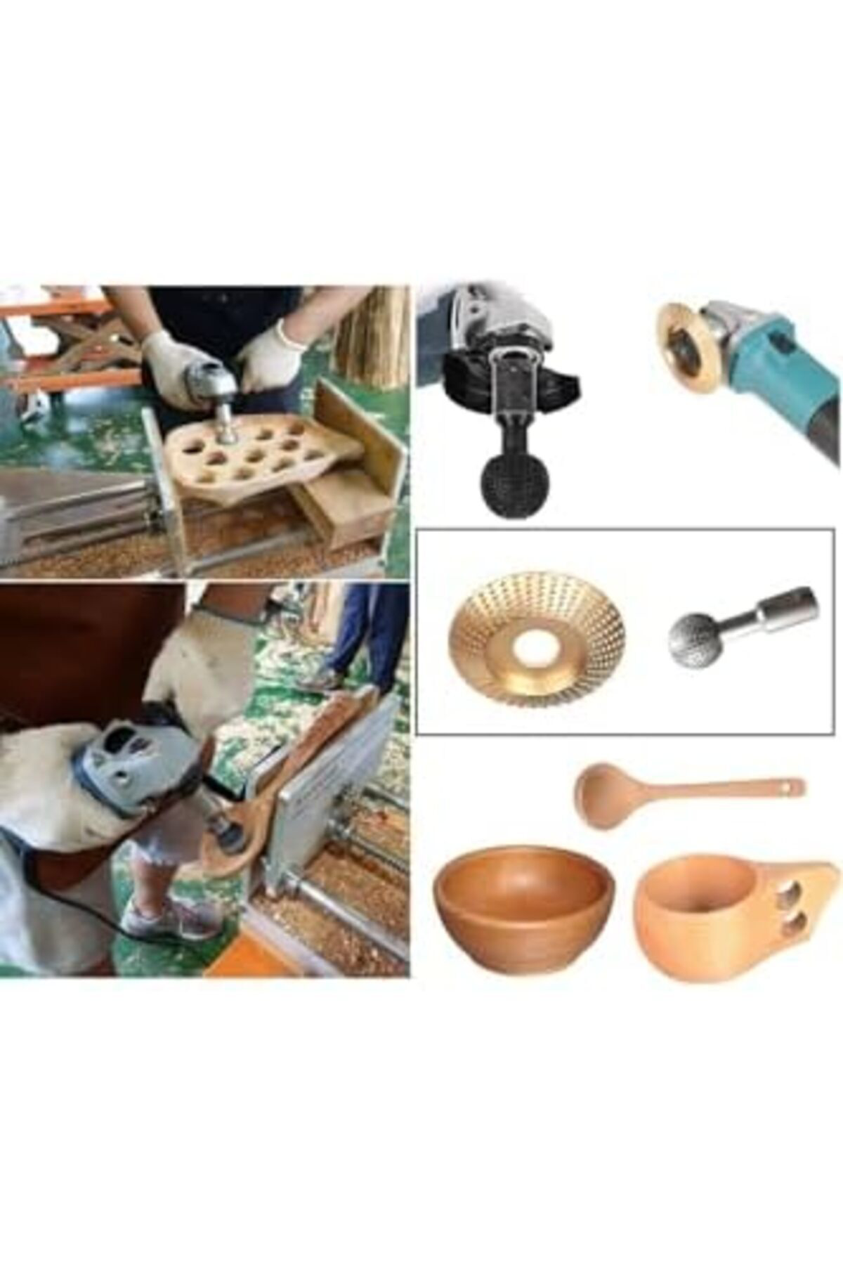 LuxShoping Kuksa Bardak Ahşap Kase Kaşık Oyma Ağaç Işleme Alet Se