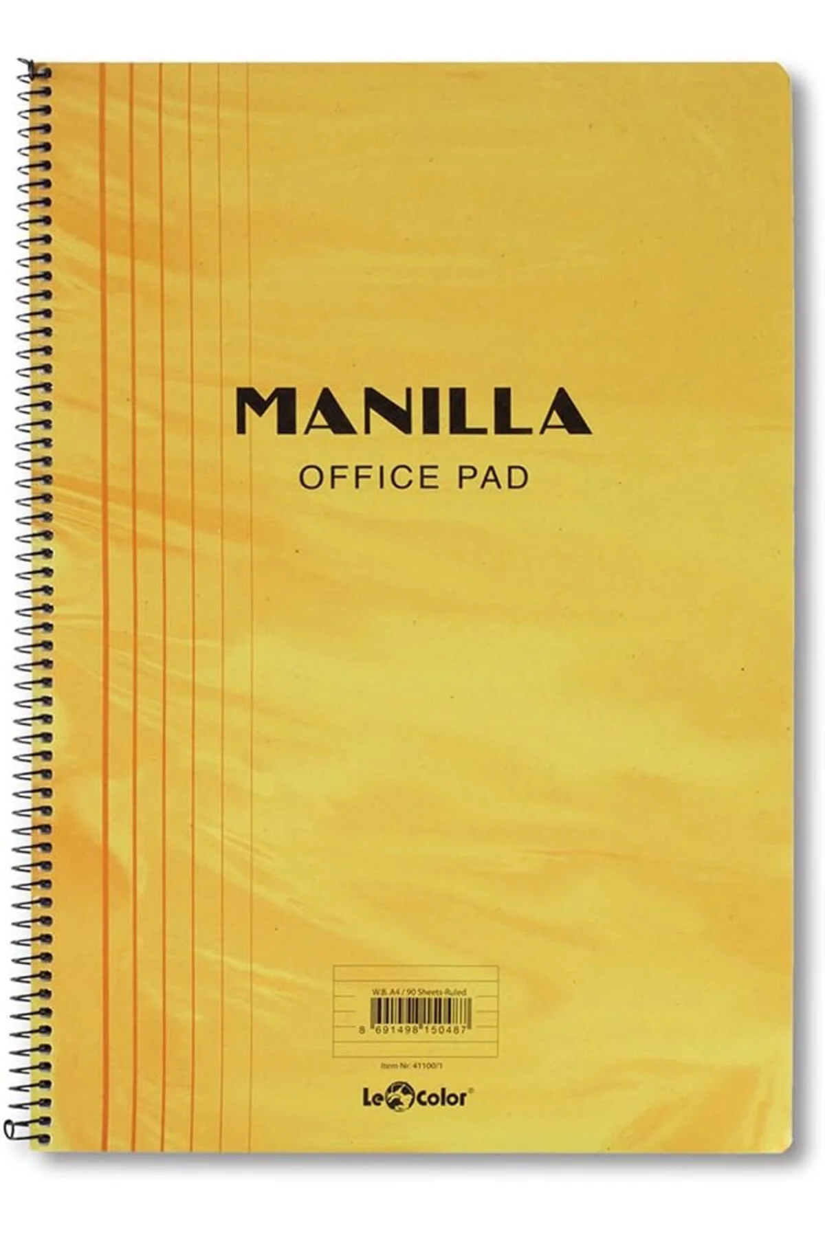 LuxShoping Lé 41100/2 Manila Notebook Yumuşak kapak, 1.hamur kağı