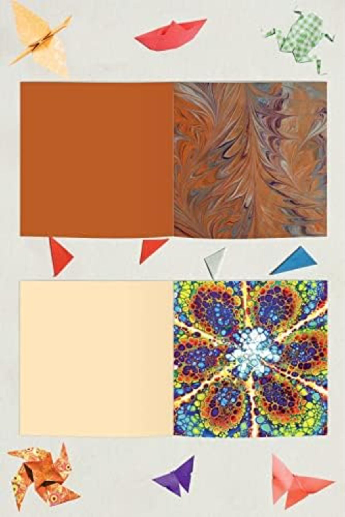 LuxShoping Le Origami 246 Kağıt Katlama Sanatı Ebru/Geometrik 114