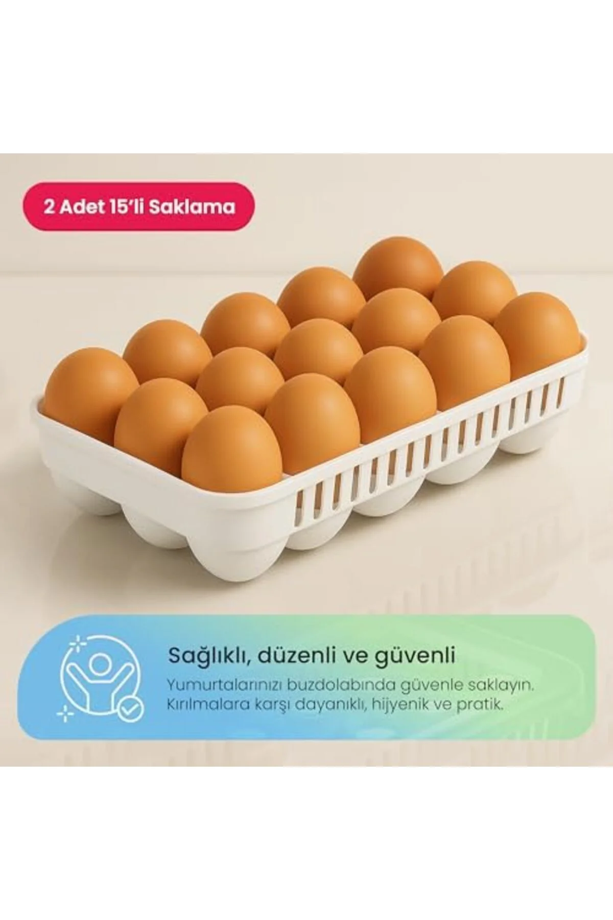 LuxShoping Life Yumurta Saklama Kabı – Kilitli Kapaklı, Yıkanabil