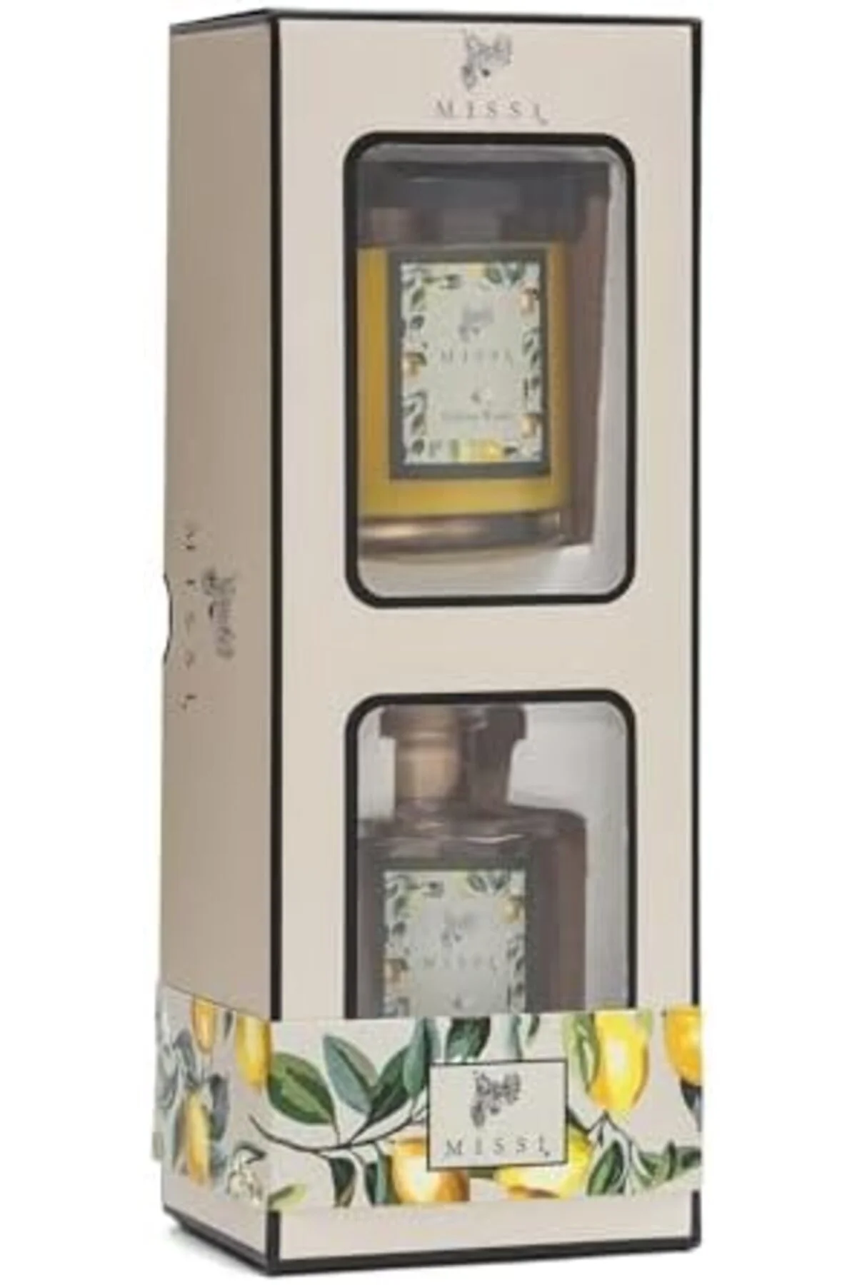 LuxShoping Limon Çiçeği Oda Kokusu ve Vegan Mum Hediye Seti 11421