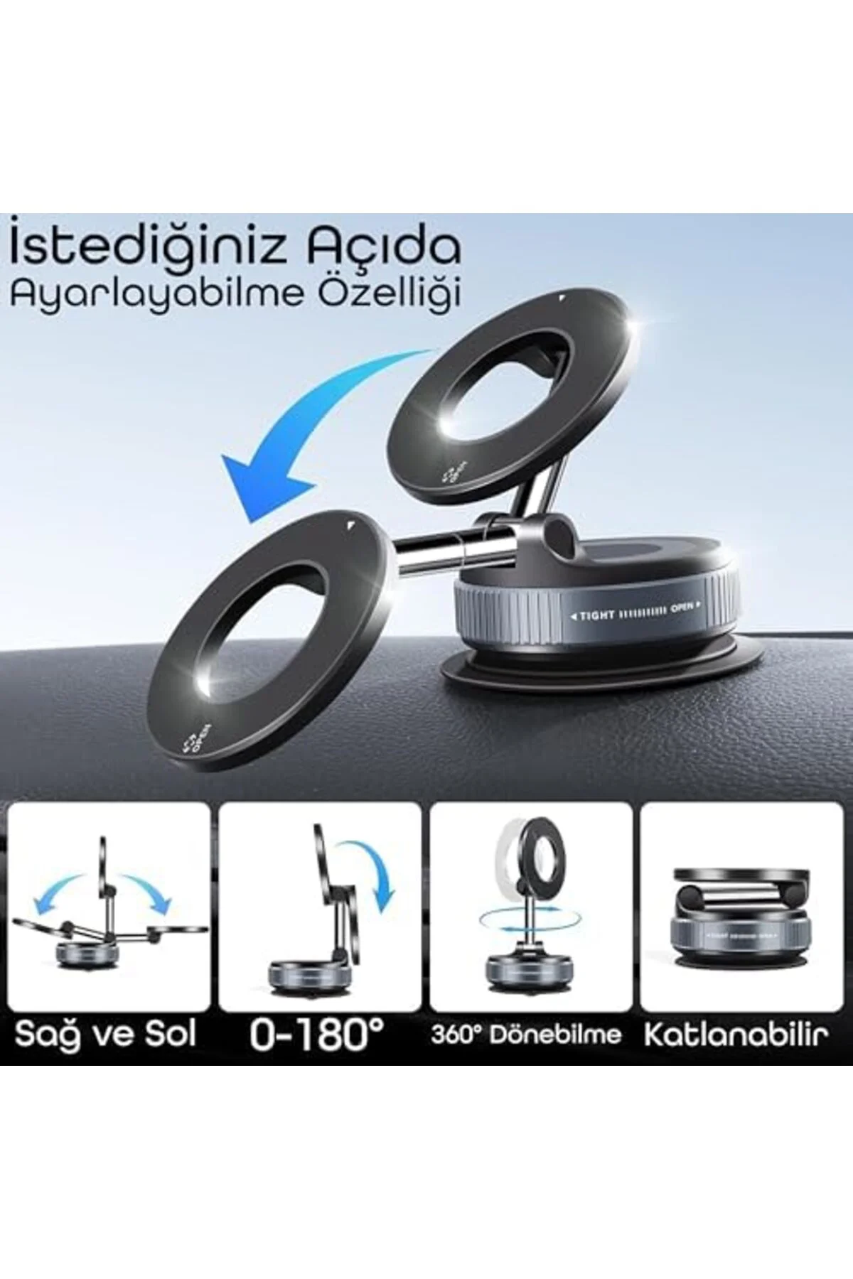 LuxShoping MagnetPRO Araç Telefon Tutucu MagSafe Vakumlu | 360° D