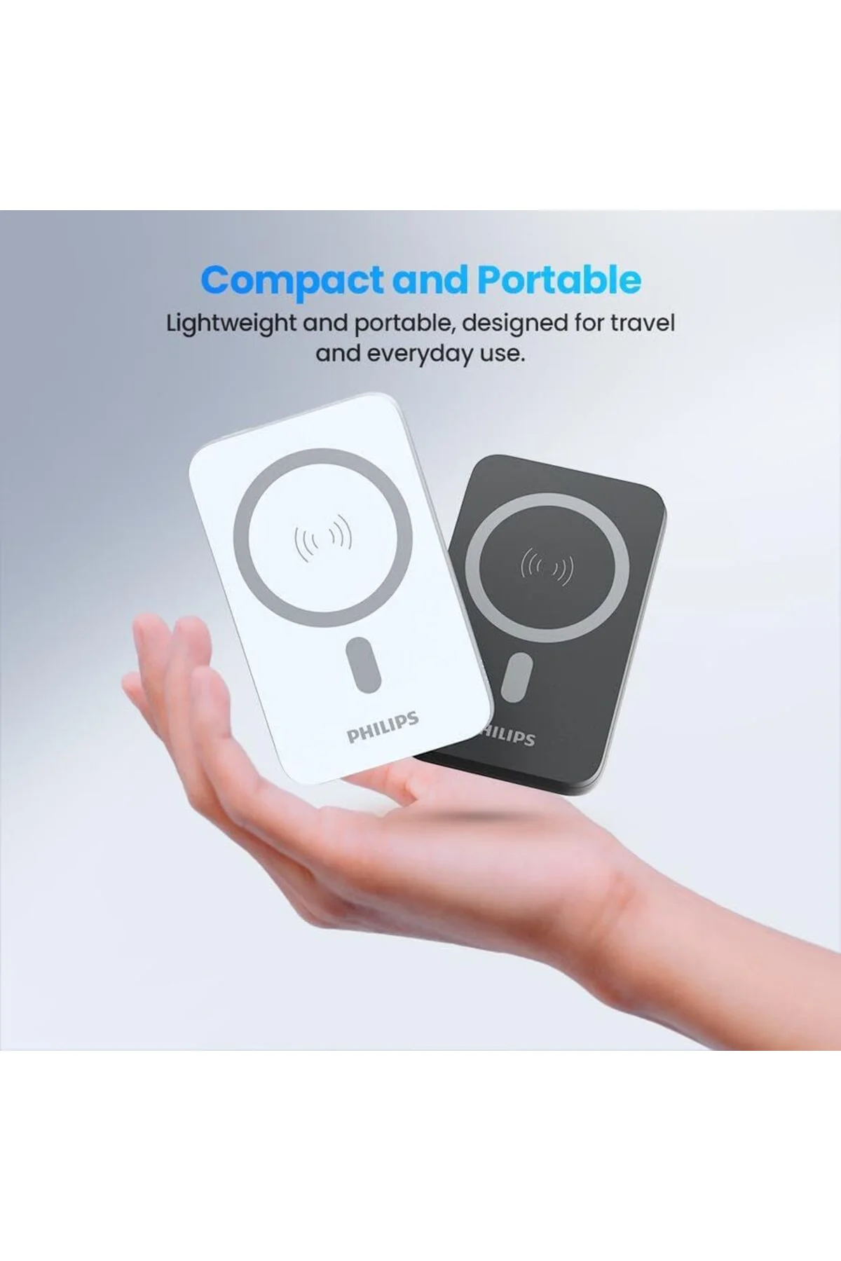 LuxShoping MagSafe İle Uyumlu Kablosuz Powerbank, 5000 mAh, Taşın