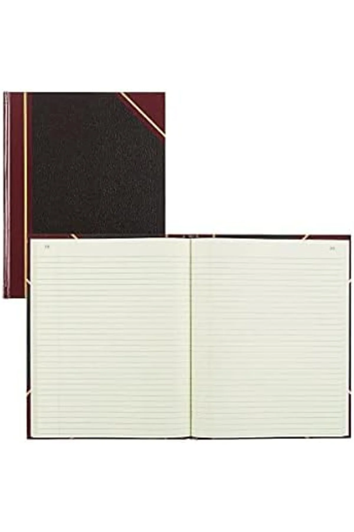 LuxShoping Marka Texhide Serisi Kayıt Defteri, 26,4 x 21,4 cm Siy