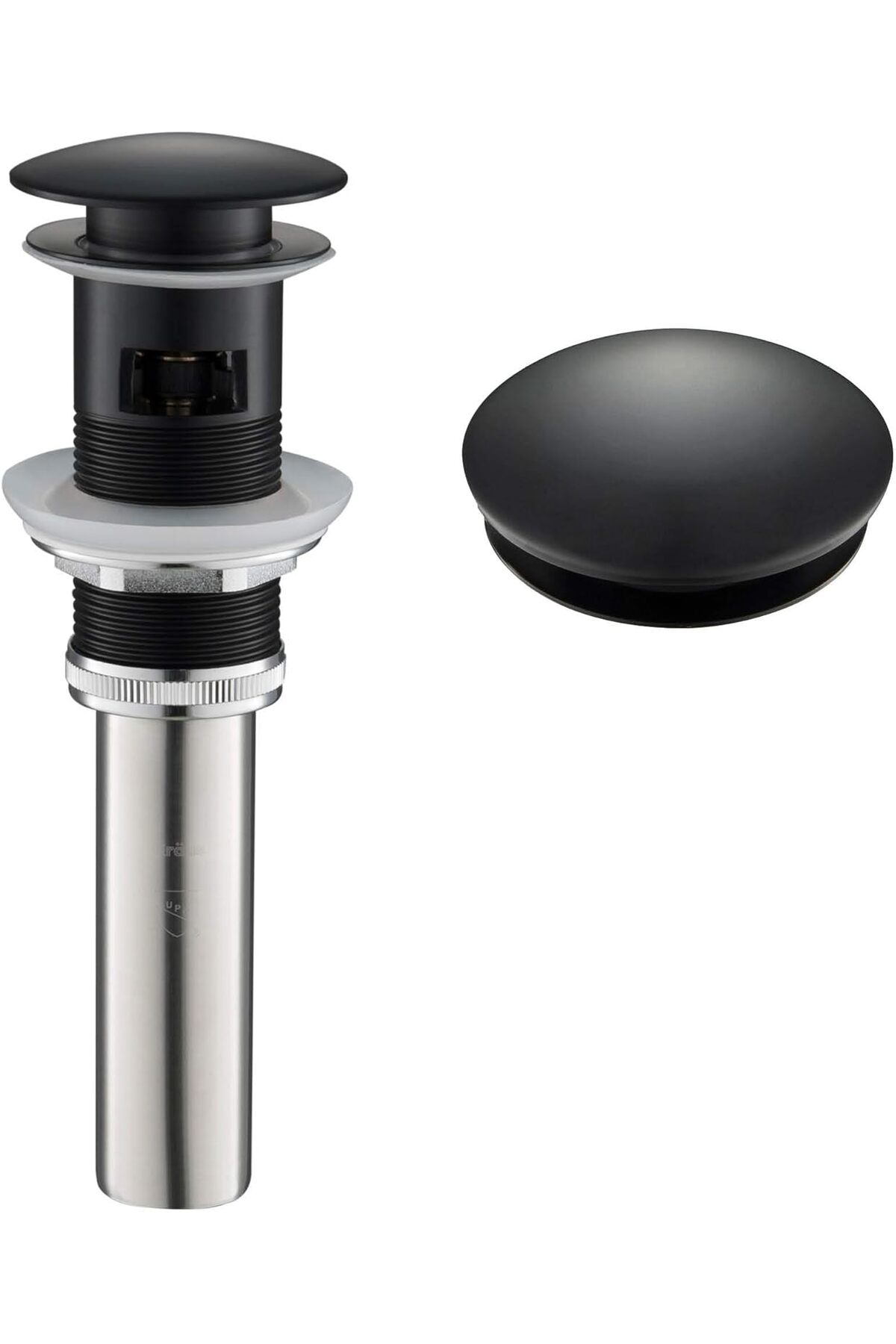 LuxShoping Mat Siyah, PU-11MB Taşma ile Açılır Tahliye 1142128