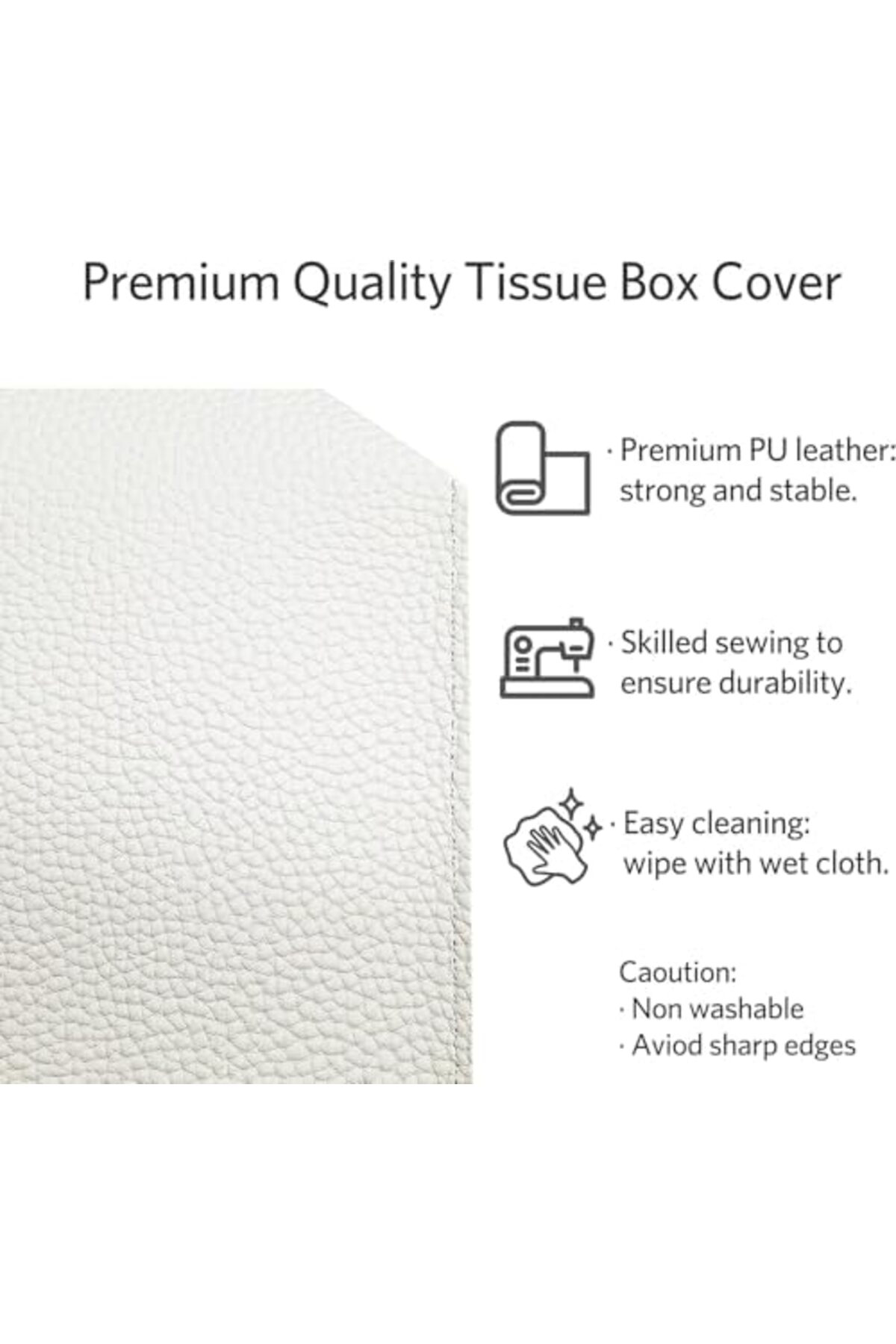 LuxShoping Mendil Kutusu, Dekoratif PU Deri Mendil Kutusu Kılıfı,