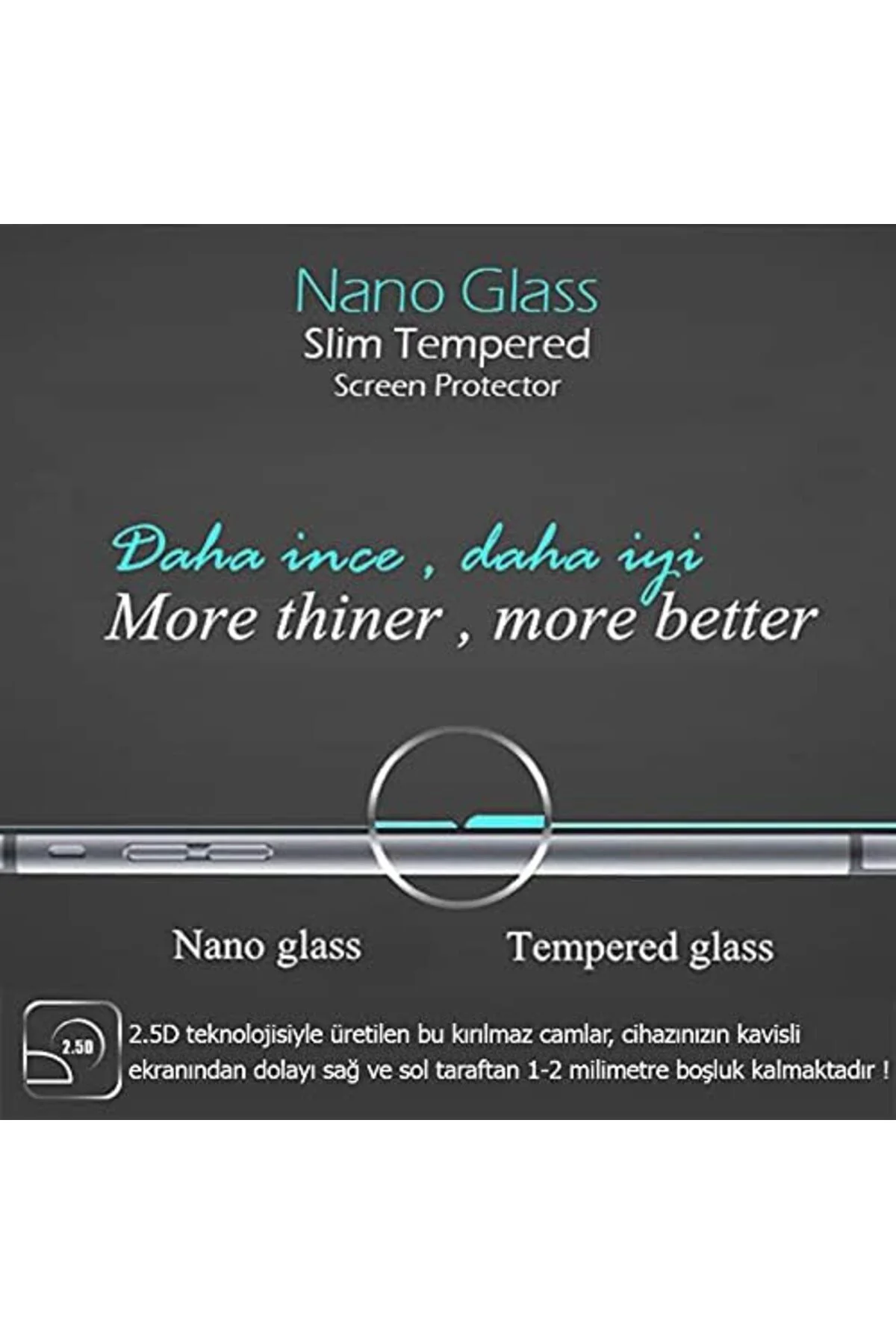 LuxShoping Mobile Era 50 Glass Cam Ekran Koruyucu [Era 50 ile Uyu LuxShoping Mobile Era 50 Glass Cam Ekran Koruyucu [Era 50 ile Uyu