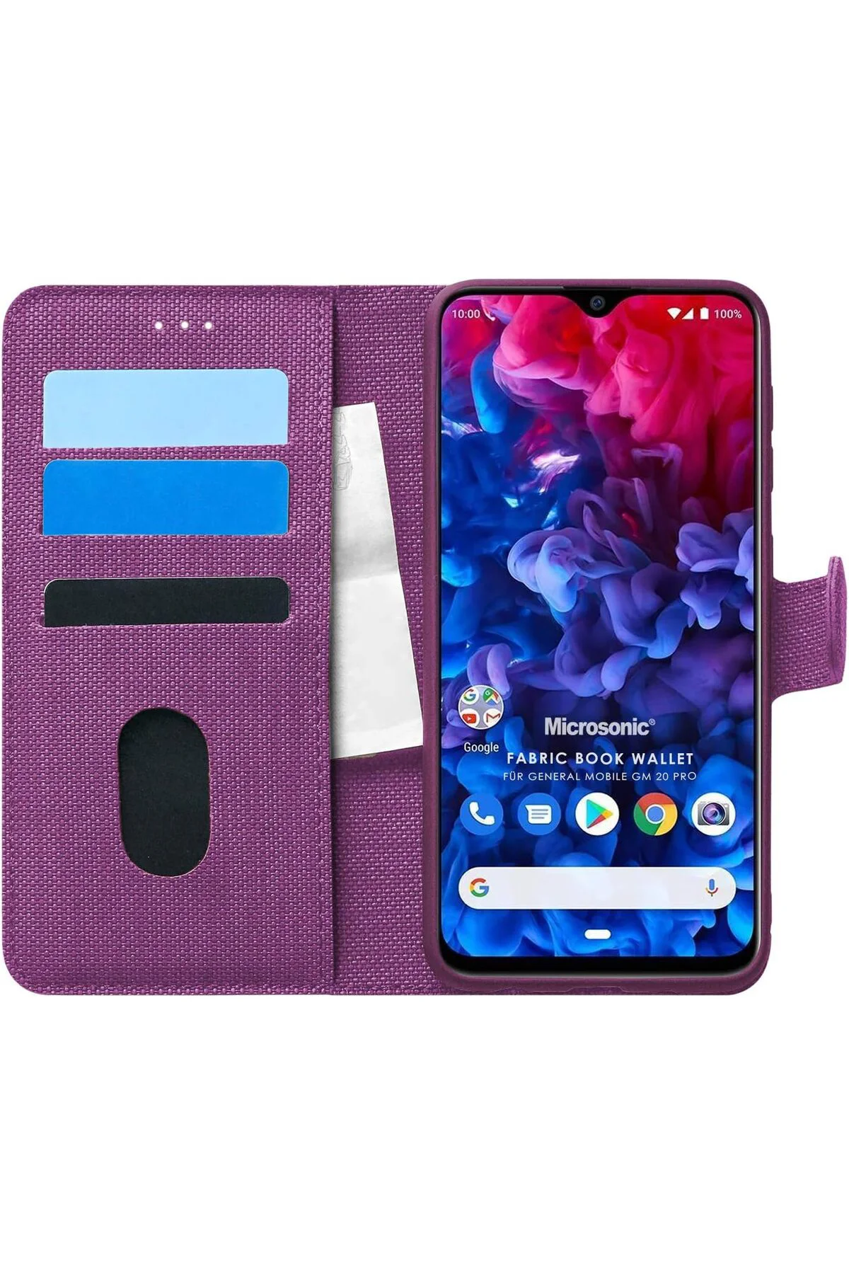 LuxShoping Mobile GM 20 Pro için Kılıf Fabric Book Wallet Mor [GM LuxShoping Mobile GM 20 Pro için Kılıf Fabric Book Wallet Mor [GM