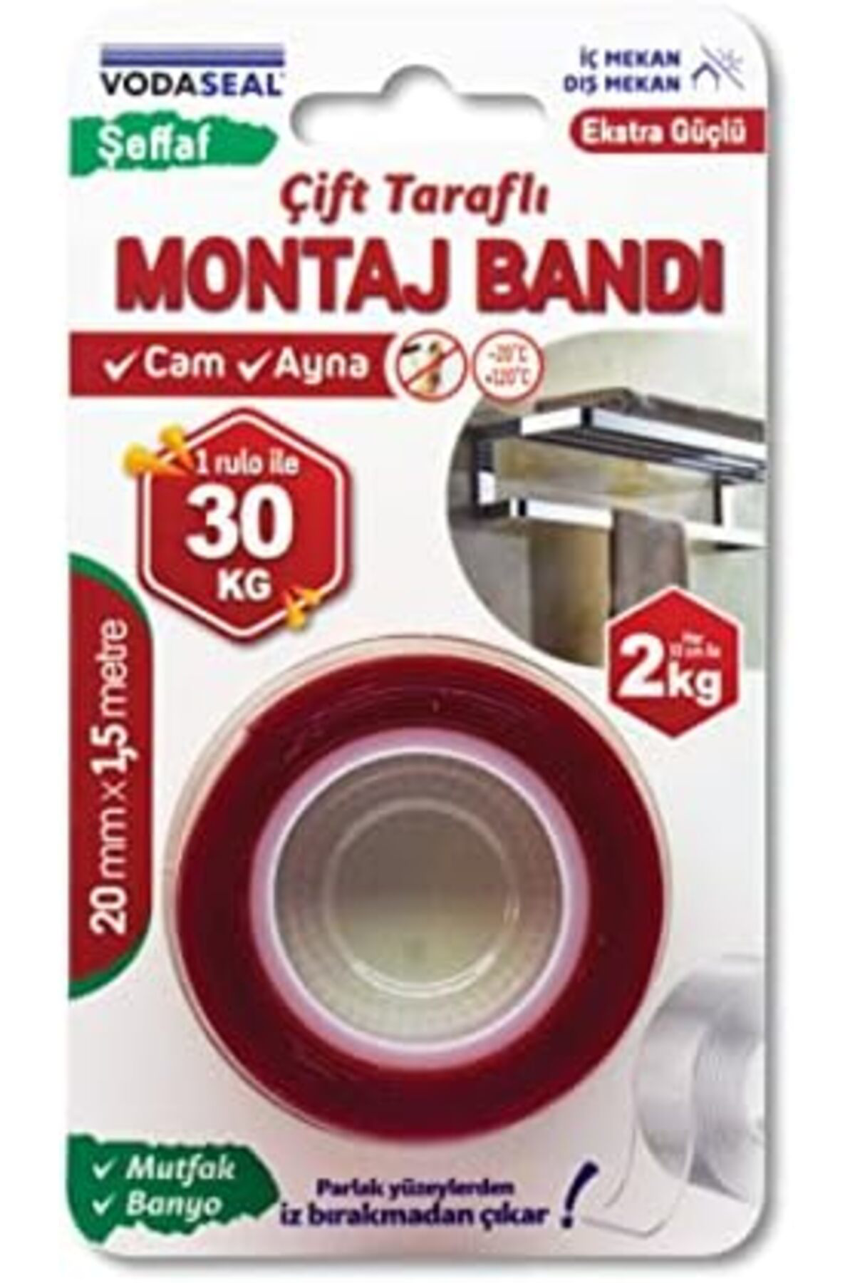 LuxShoping Montaj Bandı, Şeffaf 20MMX1,5MT 1142128