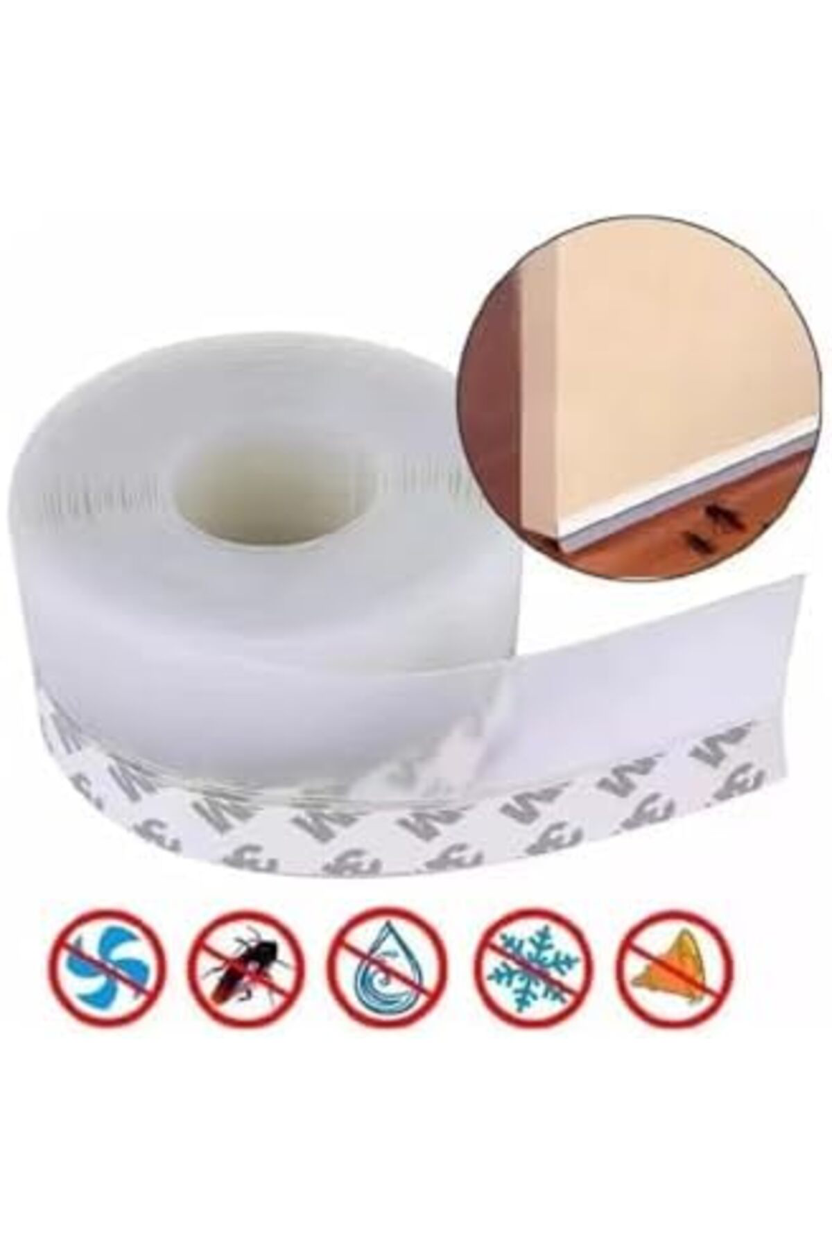 LuxShoping ‎Monte Lua 3 Metre Şeffaf Silikon İzolasyon Bandı | Ke