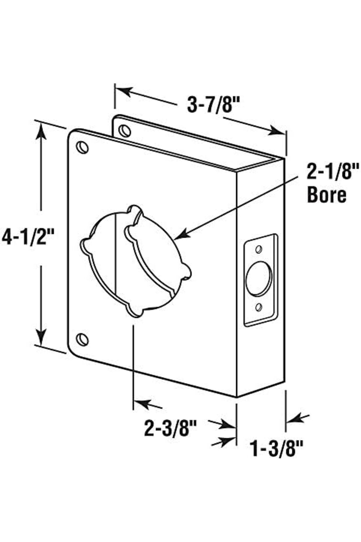 LuxShoping MP10852 kilit ve kapı amplifikatör, 2 – 1/8 in. X 2 – 