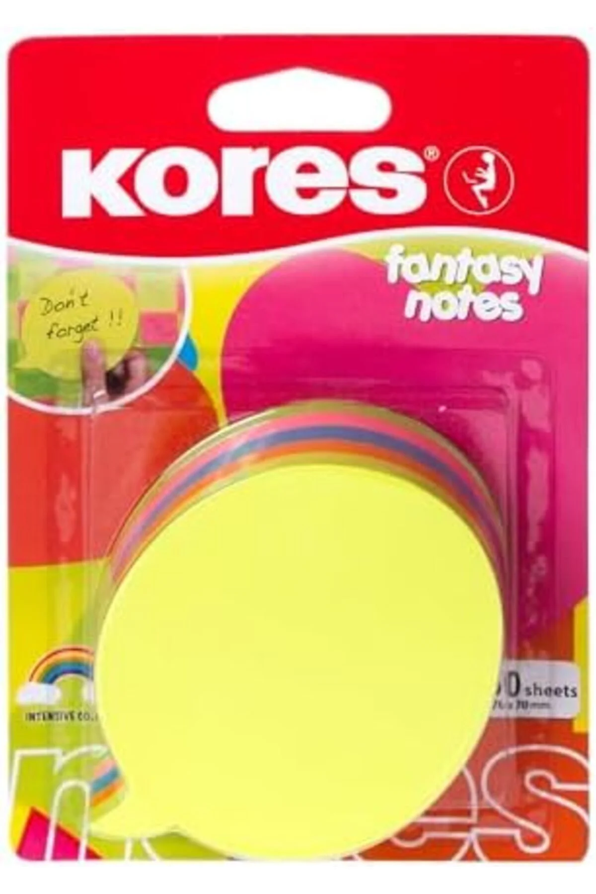 LuxShoping N48707 yapışkanlı not kağıdı Sprehblase, 70 x 70 mm, 2