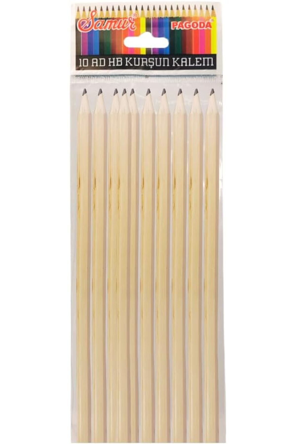 LuxShoping Naturel Altıgen Kurşun Kalem Seti, 10 Adet 1142128