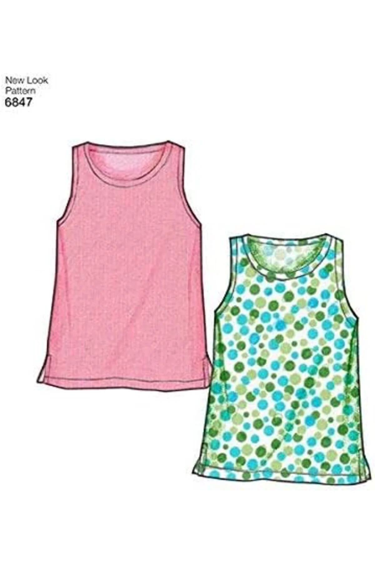 LuxShoping New Look Pattern 6847 Child Sleepwear, Size A (3-4-5-6
