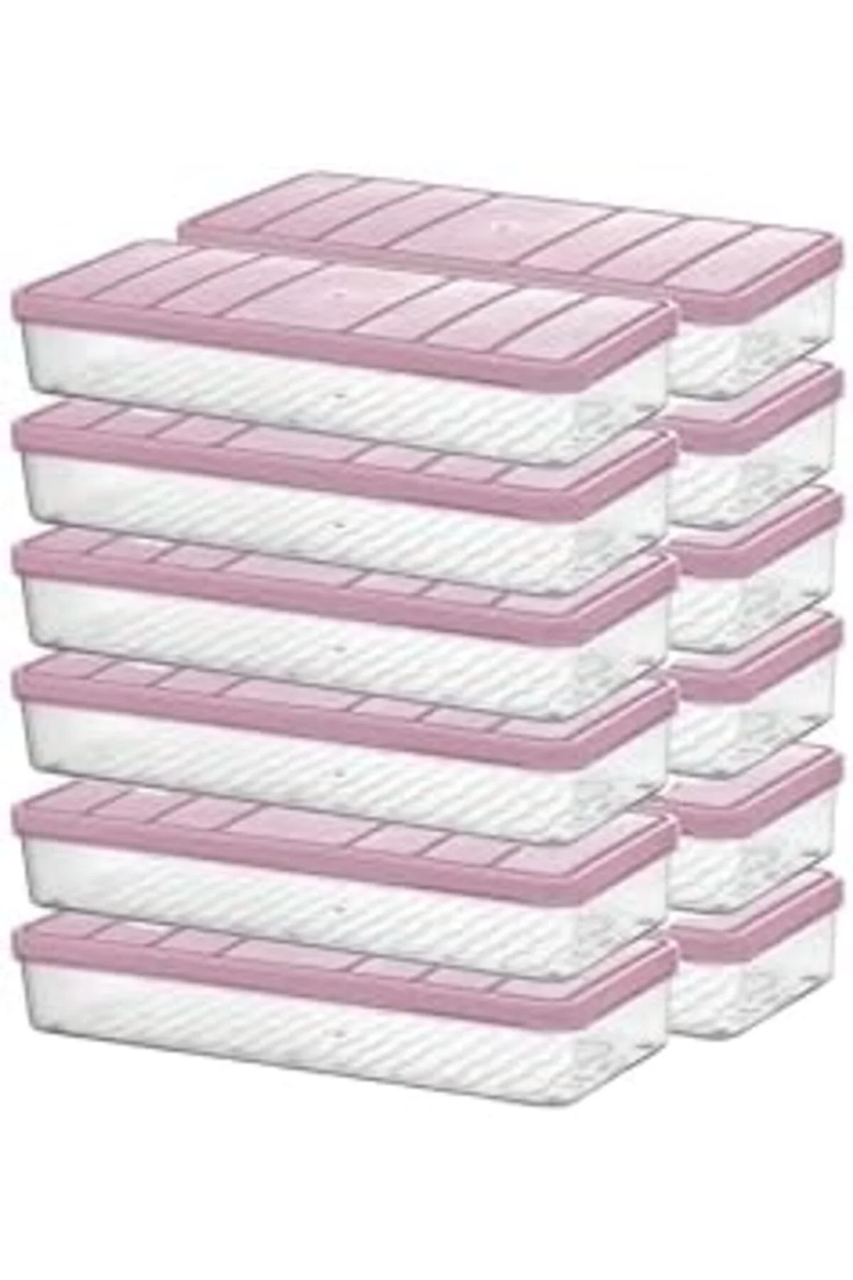 LuxShoping - Nora 12'li 1.2 Litre Küçük Boy Açık Pembe Saklama Ka LuxShoping - Nora 12'li 1.2 Litre Küçük Boy Açık Pembe Saklama Ka