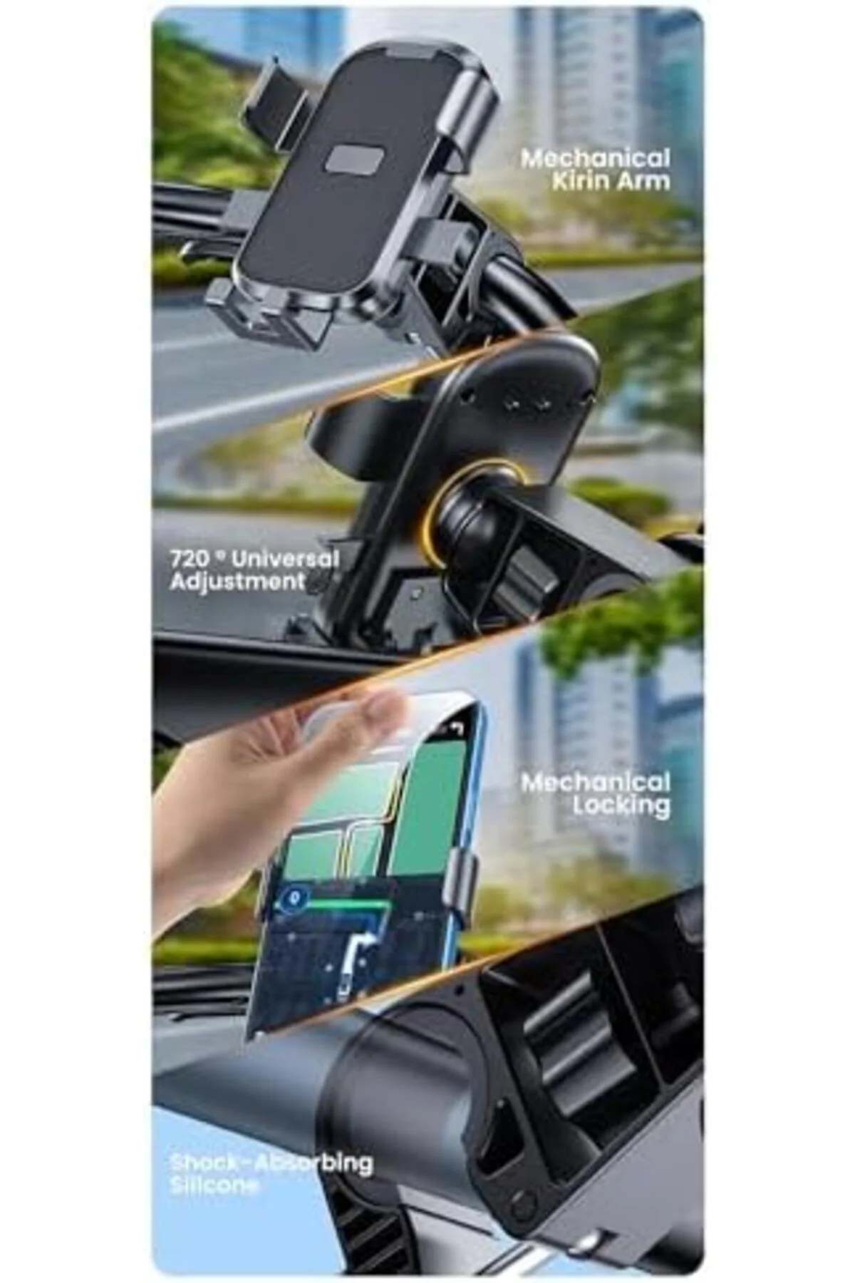 LuxShoping NR76 Motor ve Bisiklet Telefon Tutucu Tek El Kullanım 