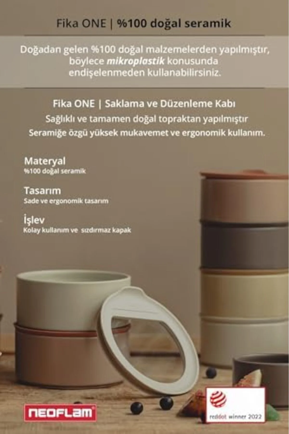 LuxShoping One Seramik Saklama Kabı Bej 420 Ml D-NEONE042-09 1142 LuxShoping One Seramik Saklama Kabı Bej 420 Ml D-NEONE042-09 1142