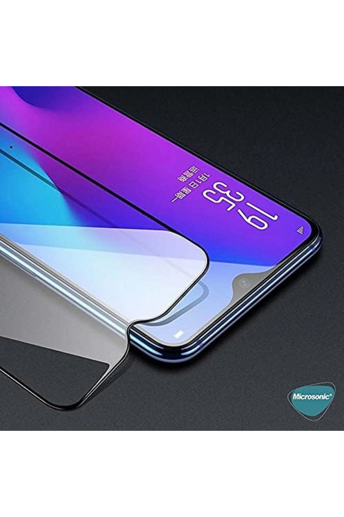 LuxShoping Oppo A38 Tam Kaplayan Temperli Cam Ekran Koruyucu Siya