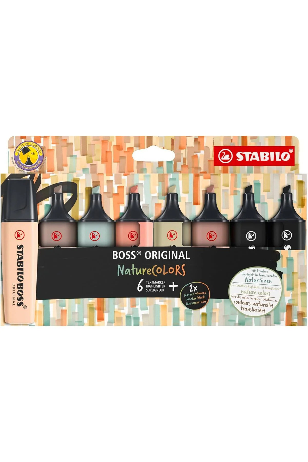 LuxShoping ORIGINAL NatureCOLORS - Fosforlu Kalem - 8'li Paket - 