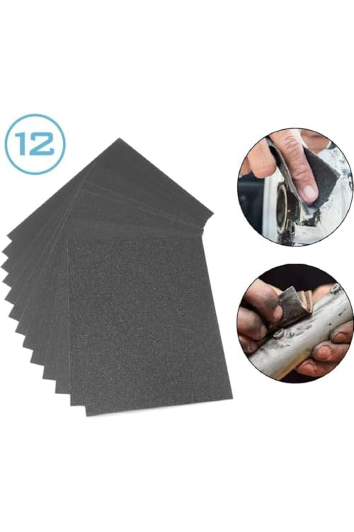 LuxShoping P80 Kum Su Zımpara 23x28 cm 12 Adet Silikon, ahşap, me