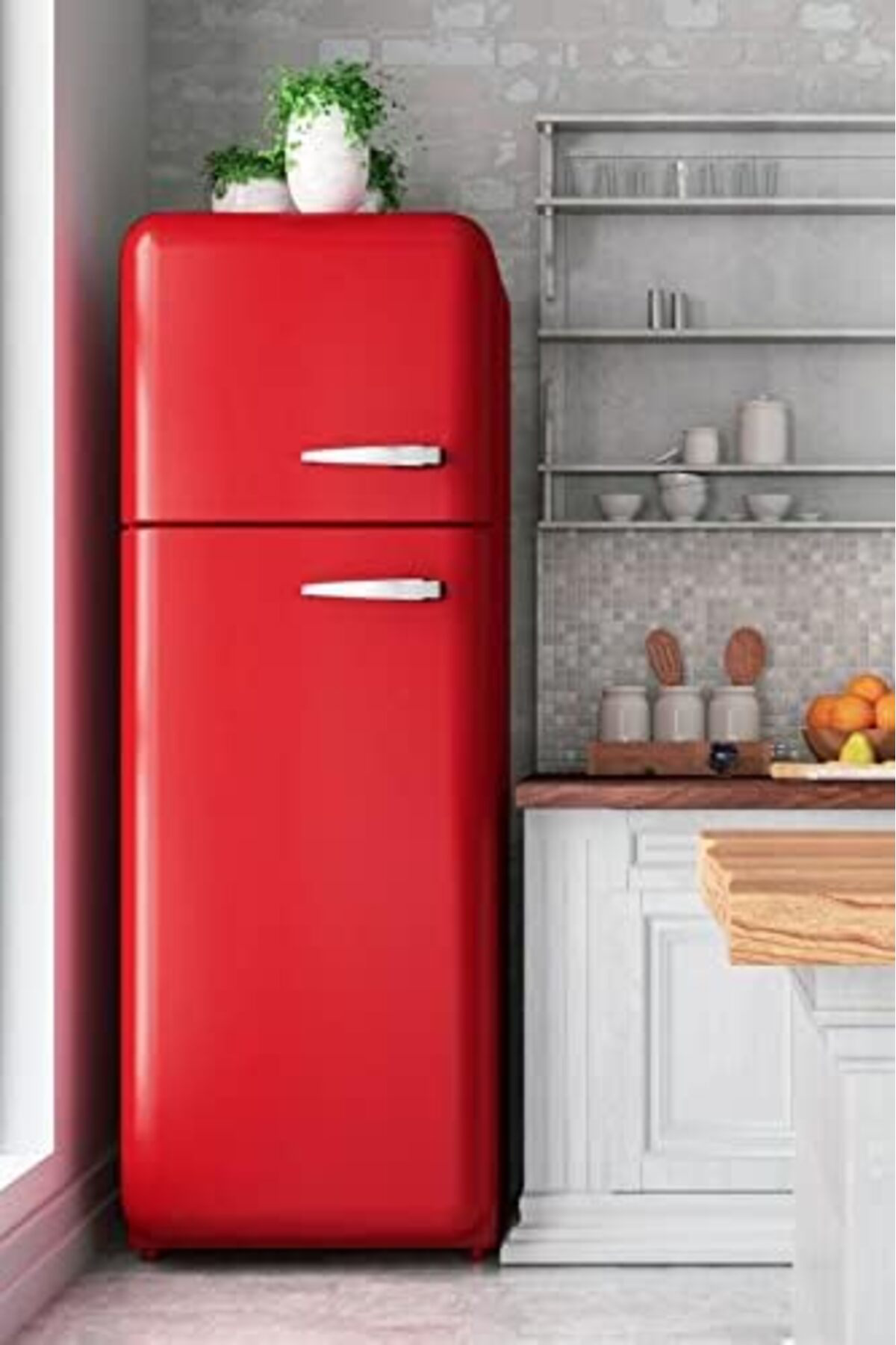 LuxShoping Parlak Kırmızı Kendinden Yapışkanlı Kaplama Folyosu 61