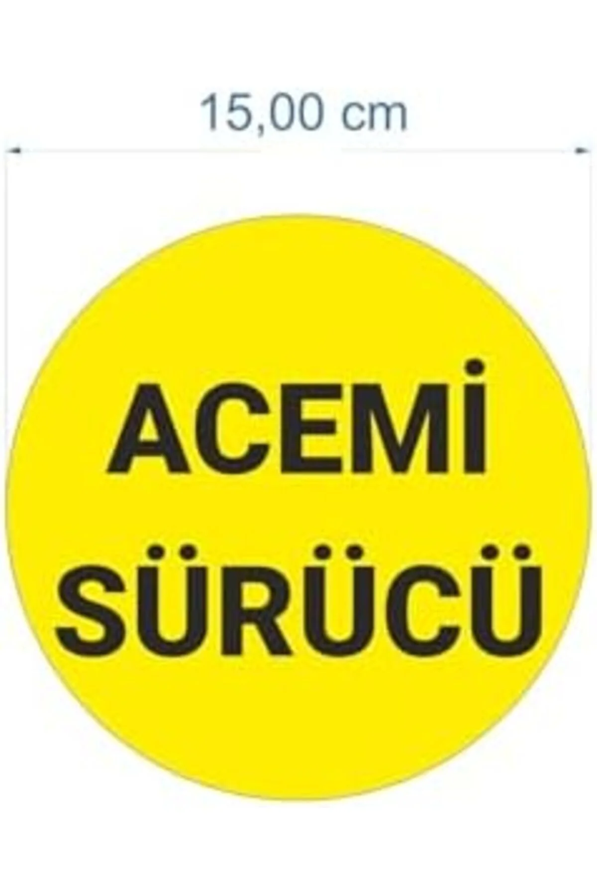 LuxShoping Parti Tasarla Acemi Sürücü Yazılı Oto 15x15 Cm Sarı ze