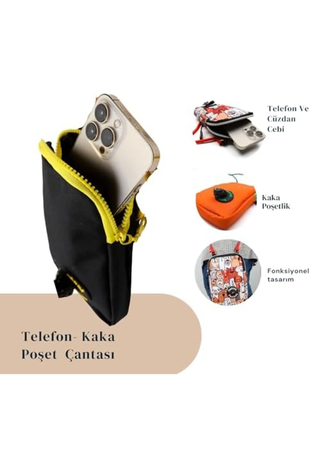 LuxShoping Pawlook Cep Telefonu Çantası –Dışkı Poşeti, Fermuarlı, LuxShoping Pawlook Cep Telefonu Çantası –Dışkı Poşeti, Fermuarlı,