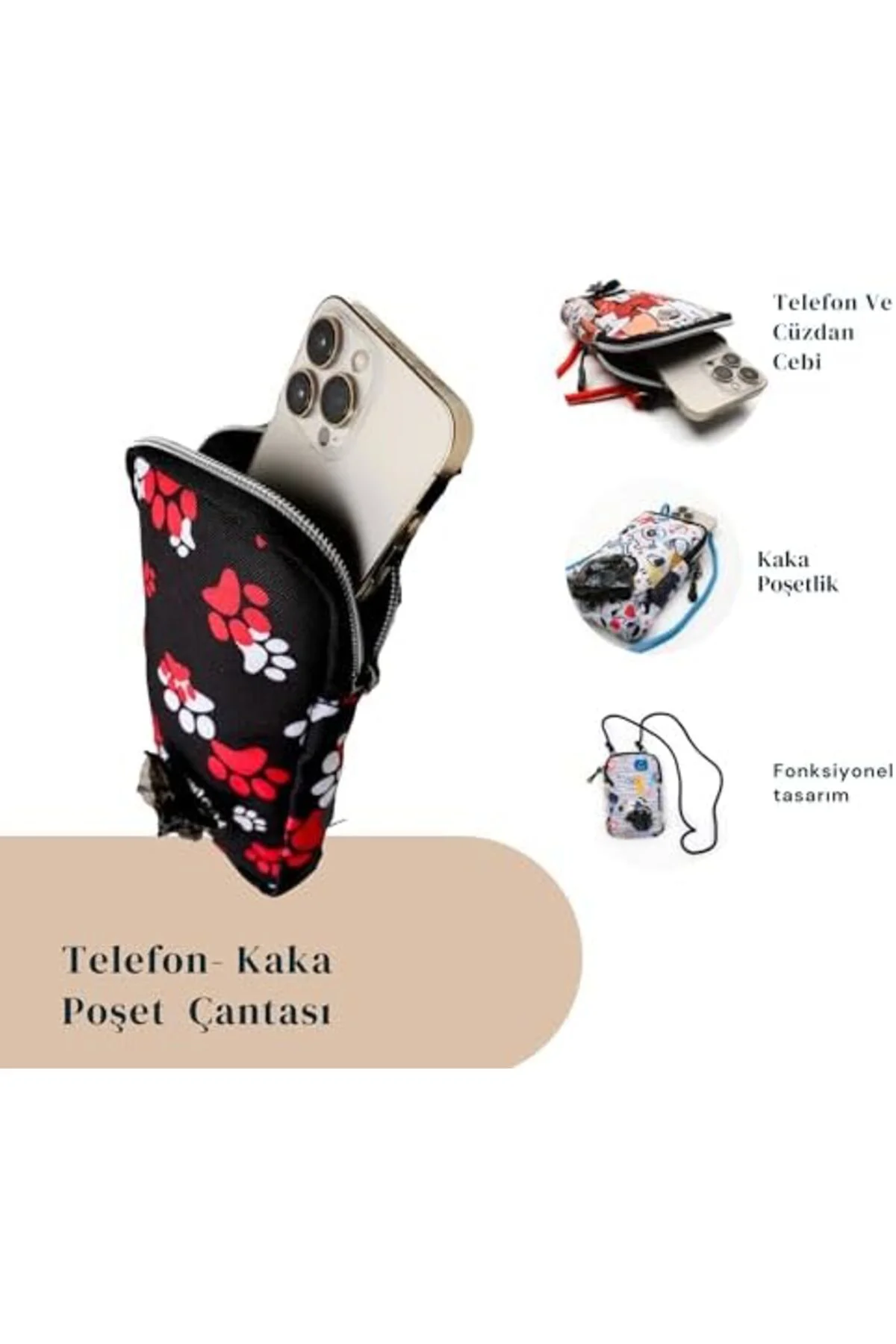 LuxShoping Pawlook Cep Telefonu Çantası –Dışkı Poşeti, Fermuarlı, LuxShoping Pawlook Cep Telefonu Çantası –Dışkı Poşeti, Fermuarlı,