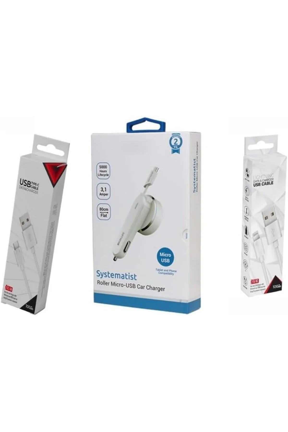LuxShoping PDATeknoloji 3.1A 15watt Araç Şarj Aleti Micro USB Kır