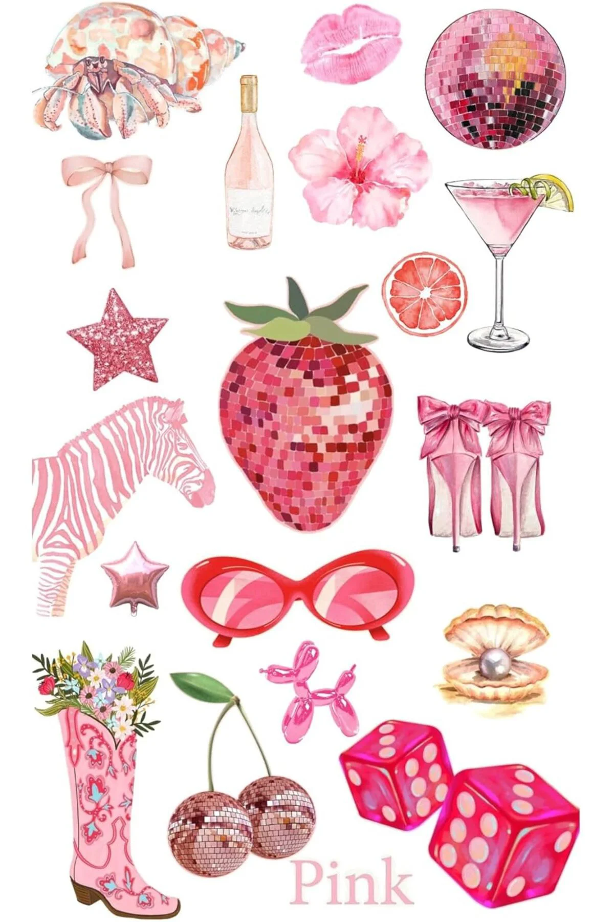 LuxShoping Pink Retro Laptop Tablet Telefon Ajanda Bullet Journal