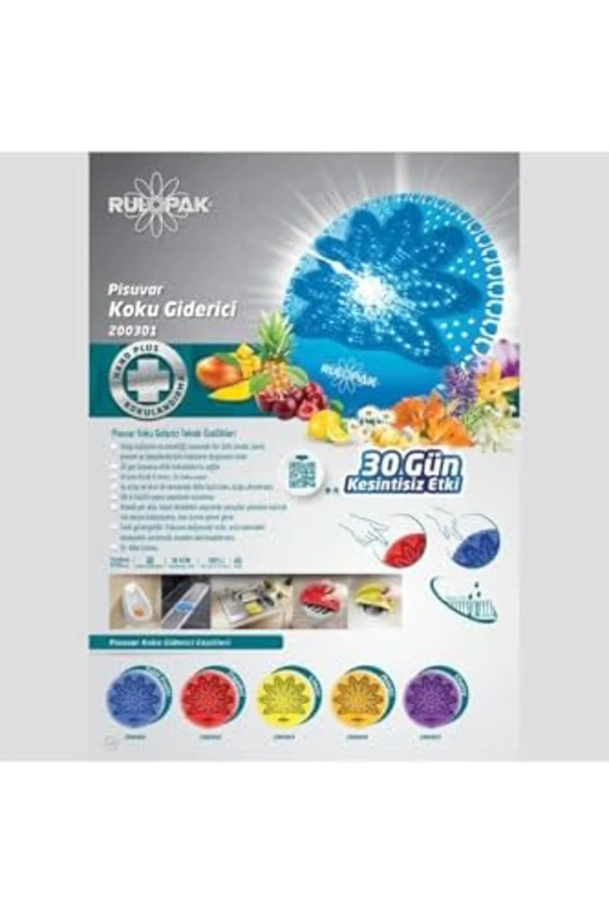 LuxShoping Pisuvar Süzgeci Koku Giderici 4'Lü Karma Paket (55Gr.B