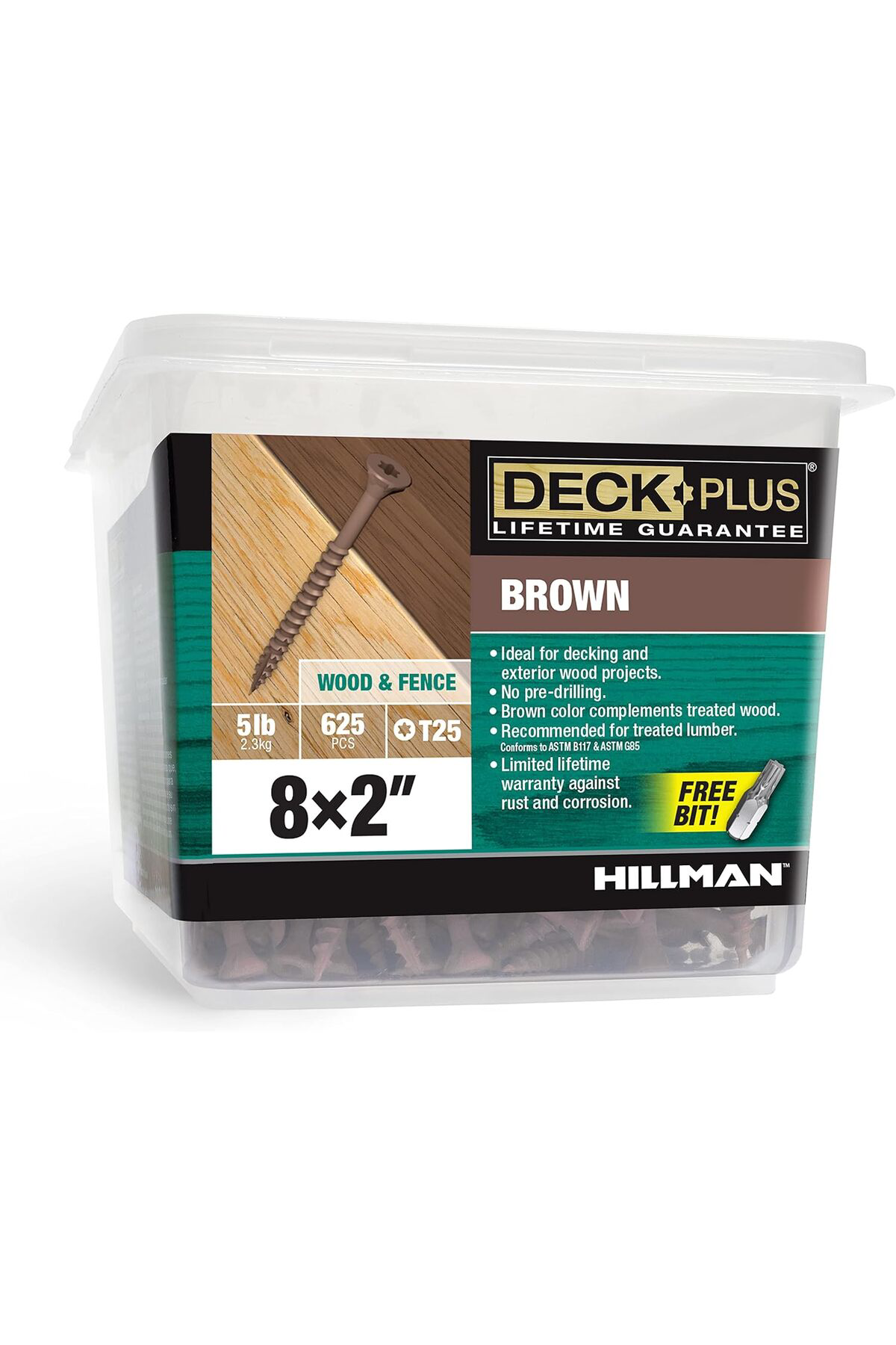 LuxShoping Plus Ahşap Vidalar, Kahverengi Dış Vidalar, 5 cm x #8,