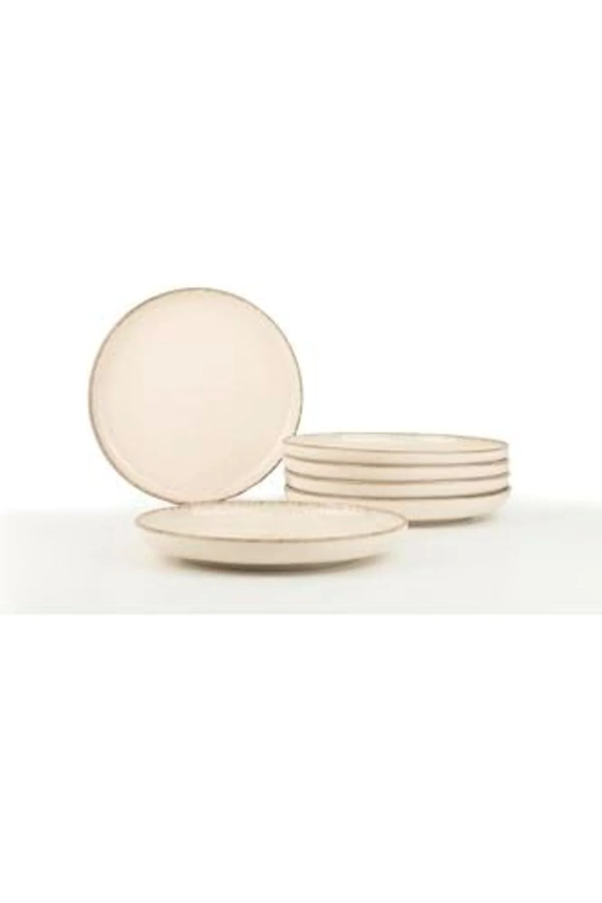 LuxShoping Porselen 6 Parça 19 cm Düz Tabak Tarçın 1142128