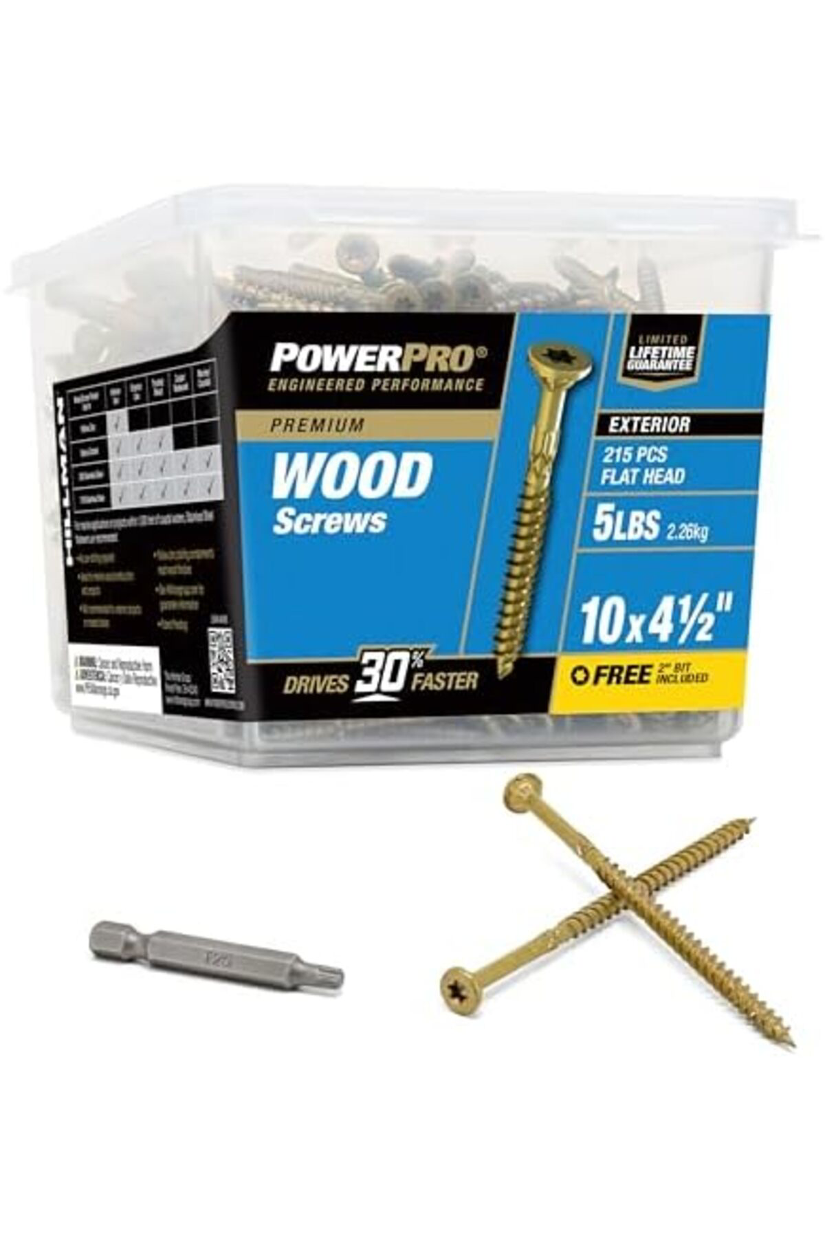 LuxShoping Power Pro 48616 Ahşap Vidalar, 10 x 4-1/2 inç, Premium