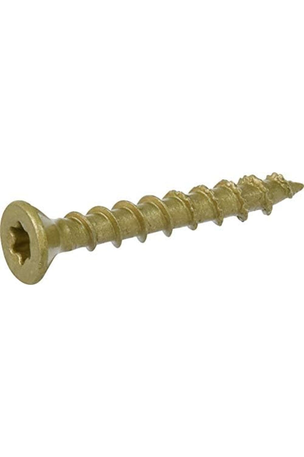 LuxShoping Power Pro One Screws, Flat, Bronze Epoxy Coated, #8 x