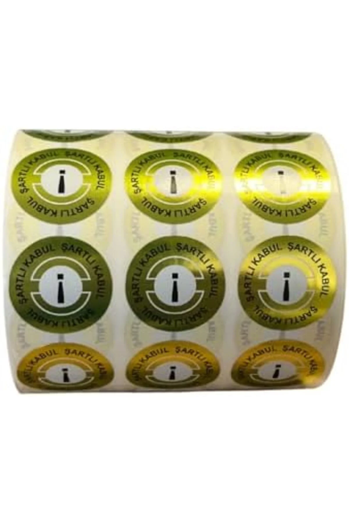 LuxShoping PP Kalite Kontrol Şartlı Kabul Etiketi 25mm Çap 2500 A