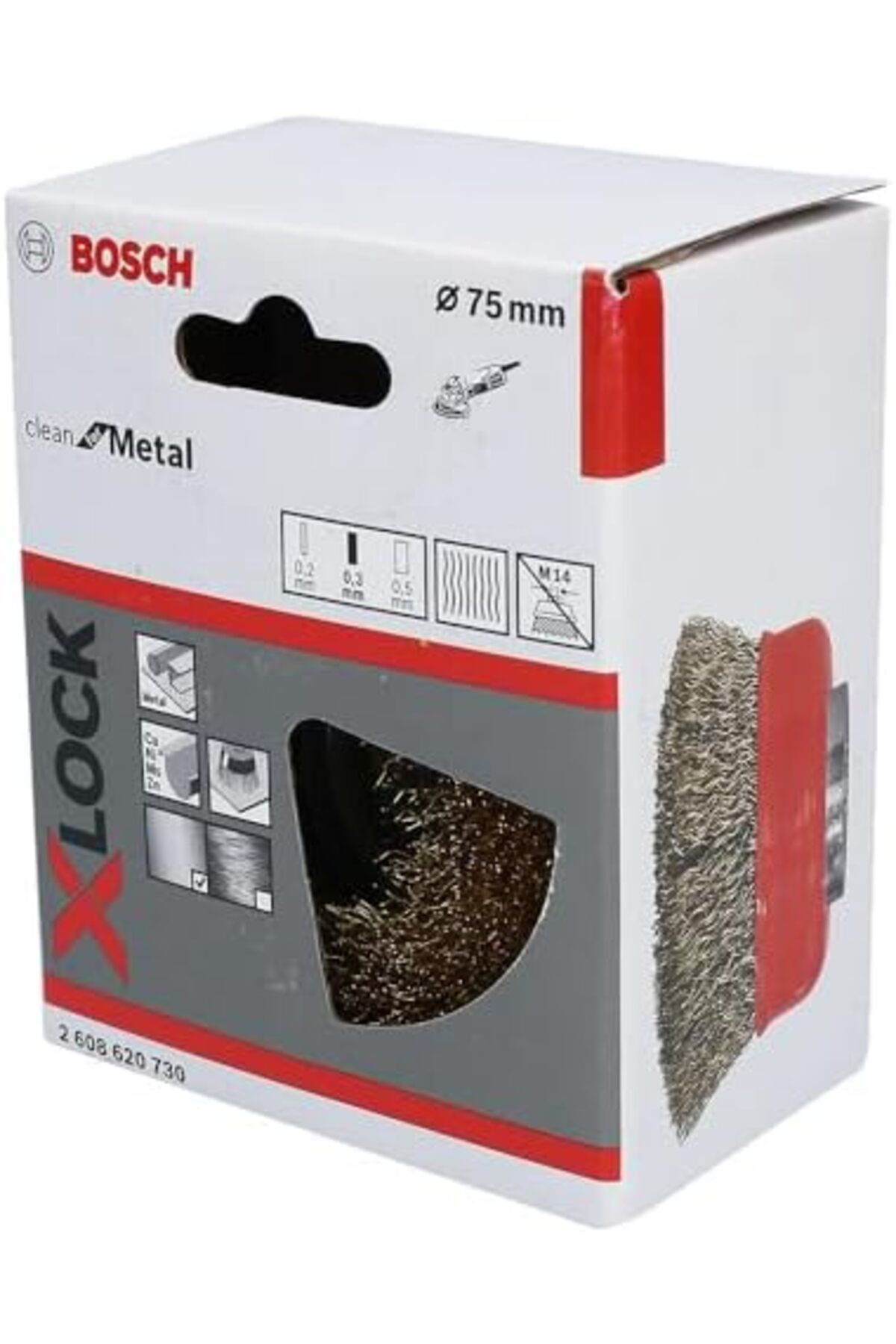 LuxShoping Professional 1 x dalgalı tencere fırçası Clean (metal, LuxShoping Professional 1 x dalgalı tencere fırçası Clean (metal,