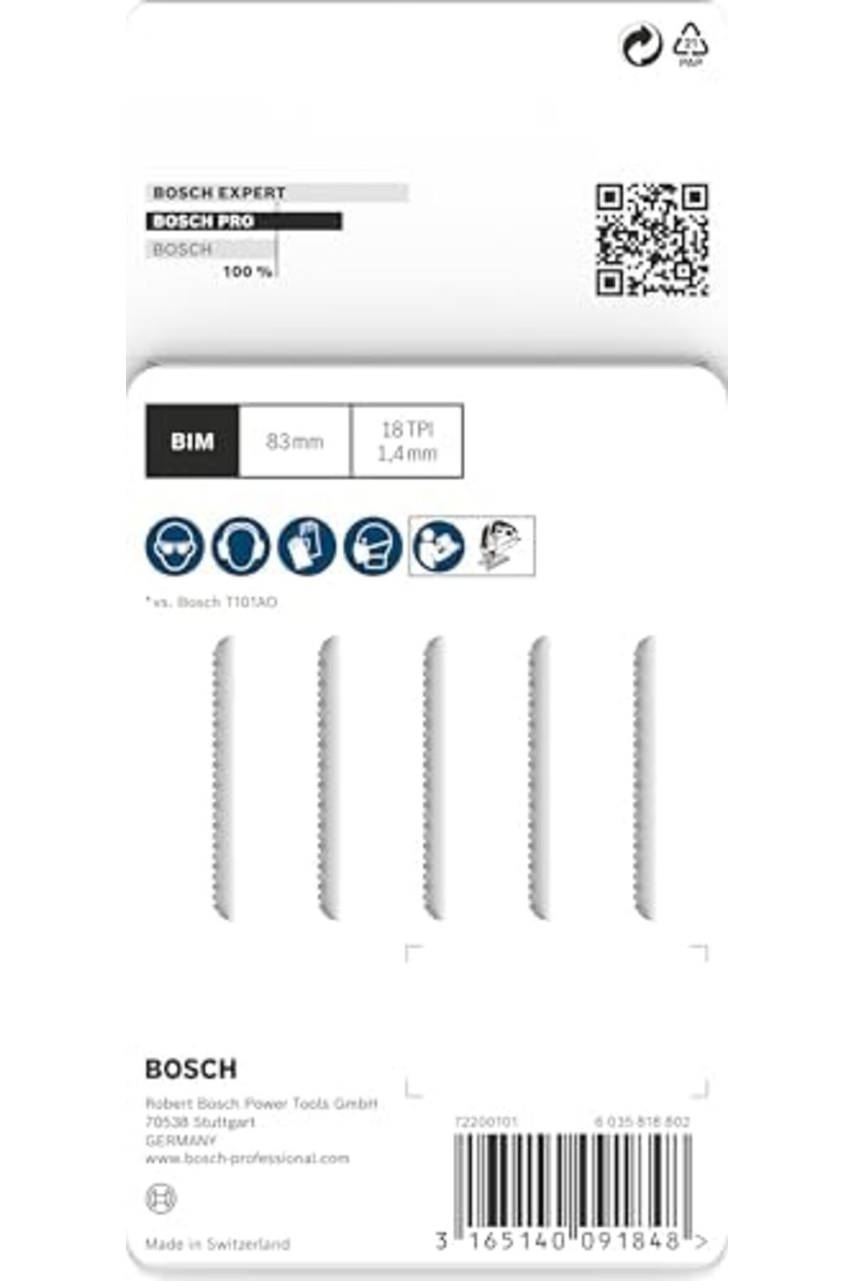 LuxShoping Professional 5 x dekupaj testere bıçağı T 101 AOF lami