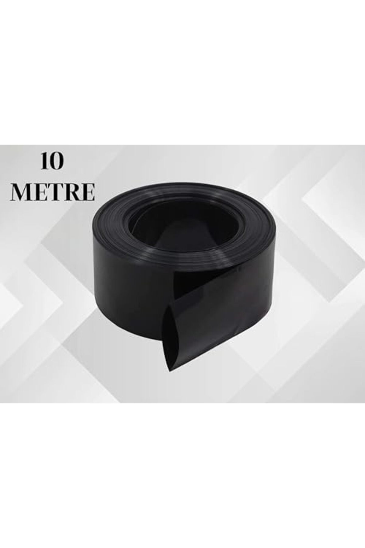 LuxShoping PVC Isı ile Daralan Manşon, Siyah Renk, 10mm Çap, 10 M